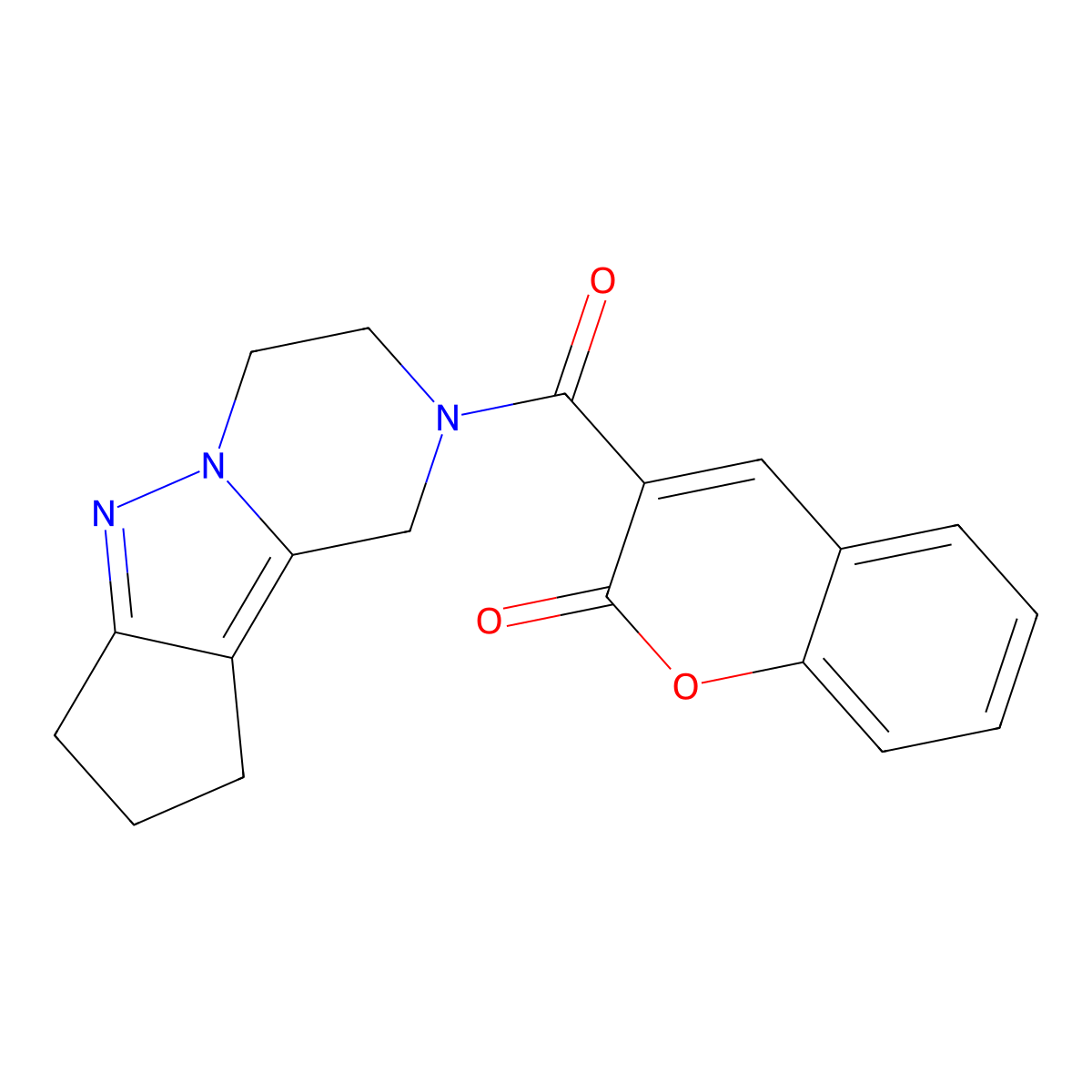 3-{7,8,11-triazatricyclo[6.4.0.0^{2,6}]dodeca-1,6-diene-11-carbonyl}-2H-chromen-2-one molecular structure, CAS 2034510-03-5