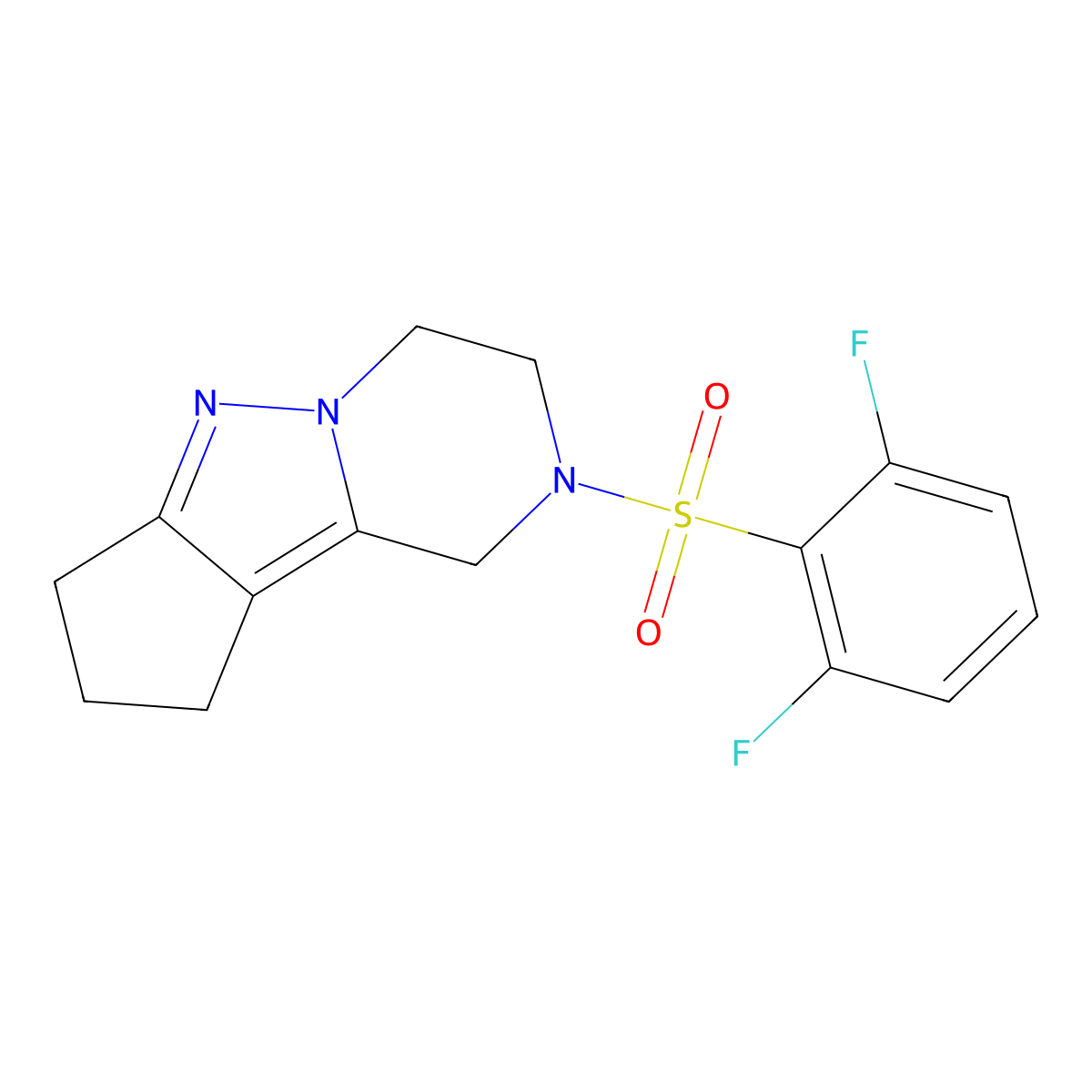 11-(2,6-Difluorobenzenesulfonyl)-7,8,11-triazatricyclo[6.4.0.0^{2,6}]dodeca-1,6-diene molecular structure, CAS 2034510-45-5