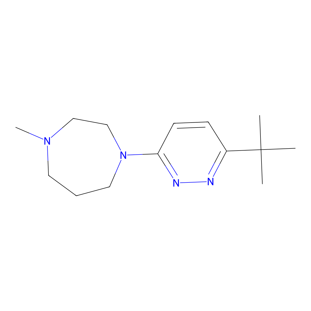 1-(6-Tert-butylpyridazin-3-yl)-4-methyl-1,4-diazepane molecular structure, CAS 2034510-91-1