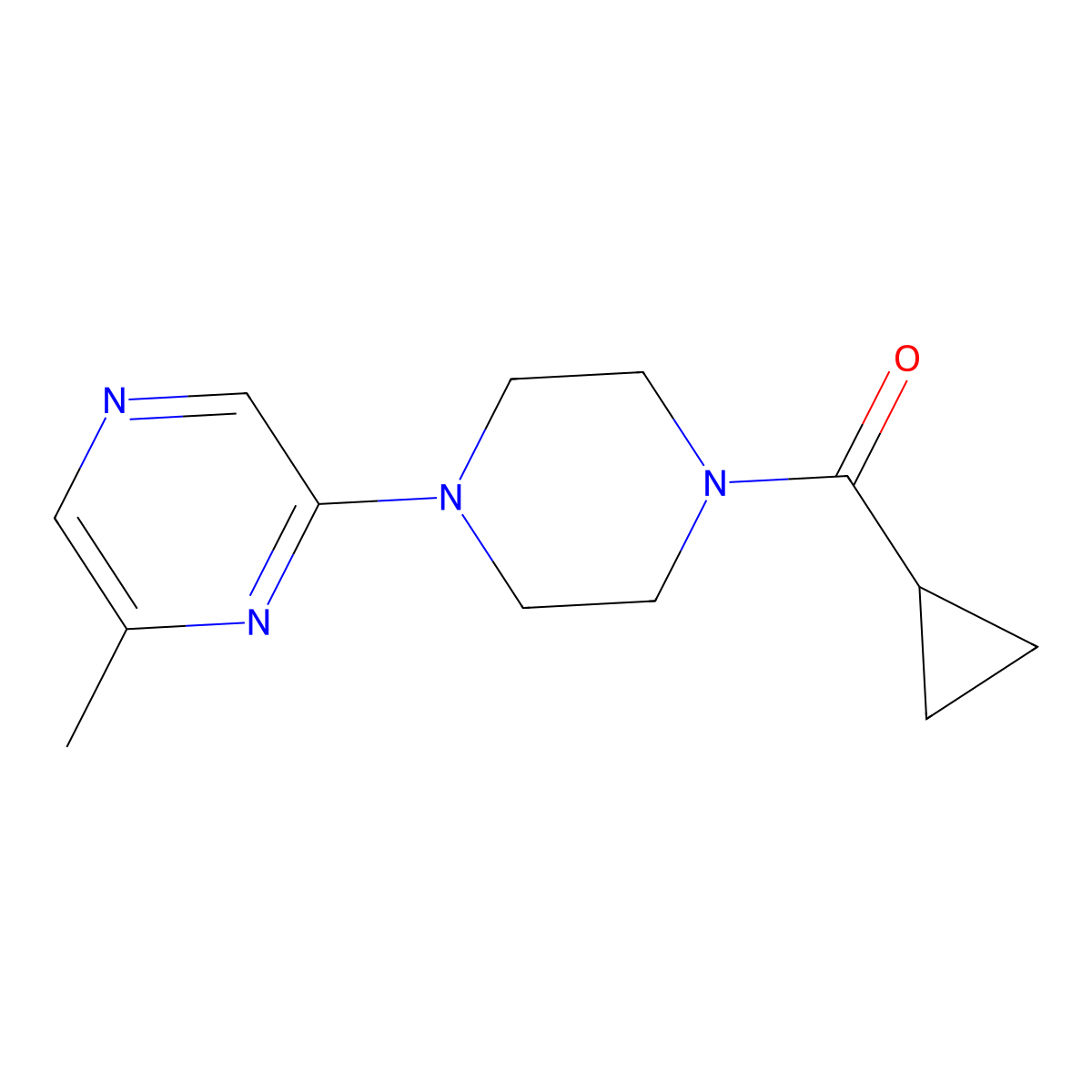 Cyclopropyl(4-(6-methylpyrazin-2-yl)piperazin-1-yl)methanone molecular structure, CAS 2034511-55-0