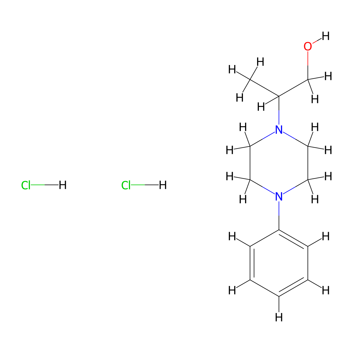 2-(4-Phenylpiperazin-1-yl)propan-1-ol dihydrochloride molecular structure, CAS 2034511-64-1