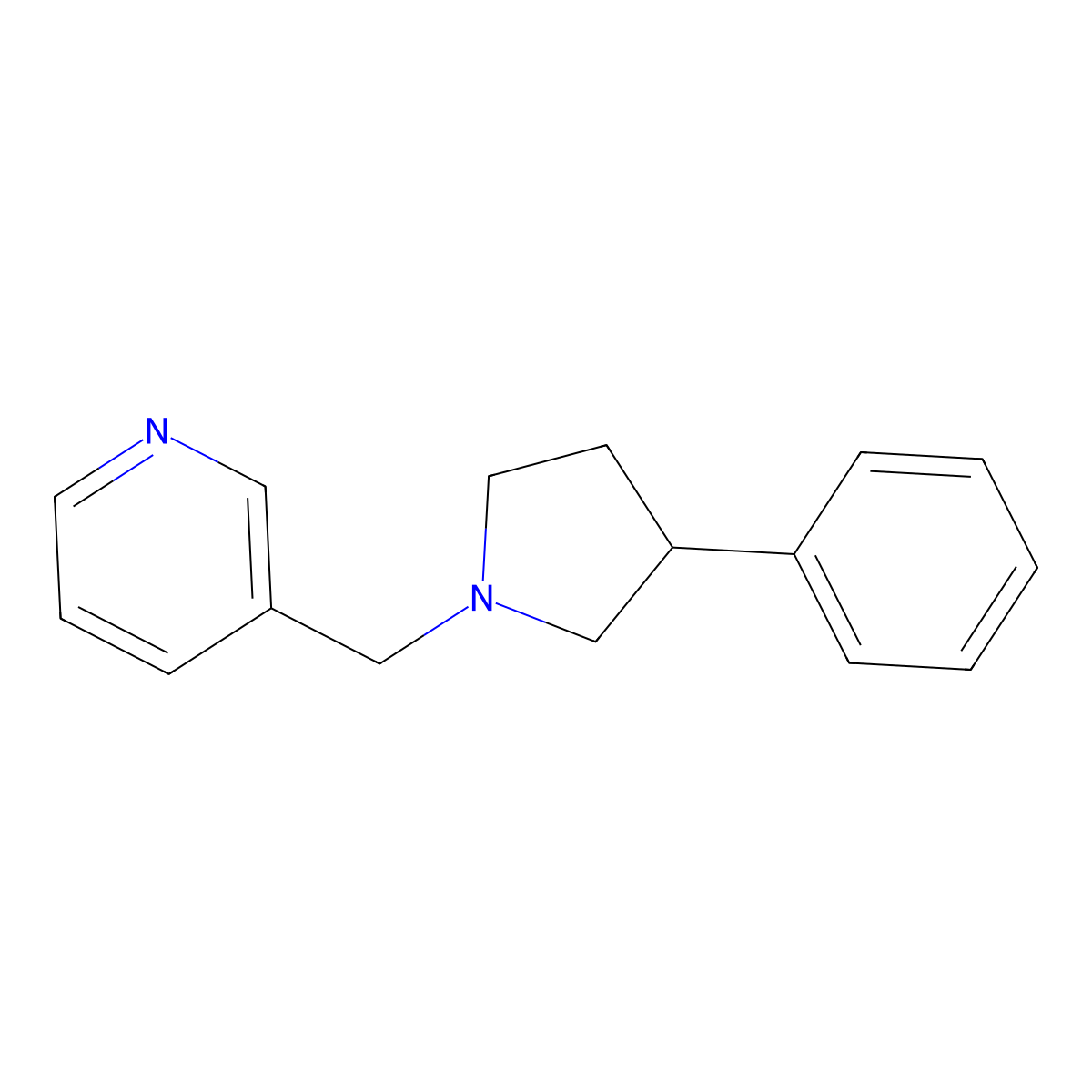 3-[(3-Phenylpyrrolidin-1-yl)methyl]pyridine molecular structure, CAS 2034511-69-6