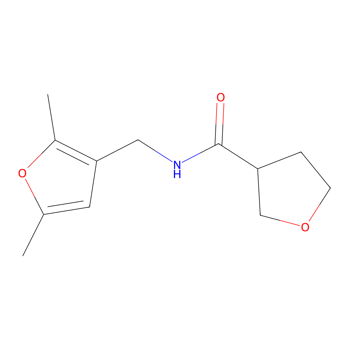 N-[(2,5-dimethylfuran-3-yl)methyl]oxolane-3-carboxamide molecular structure, CAS 2034512-02-0