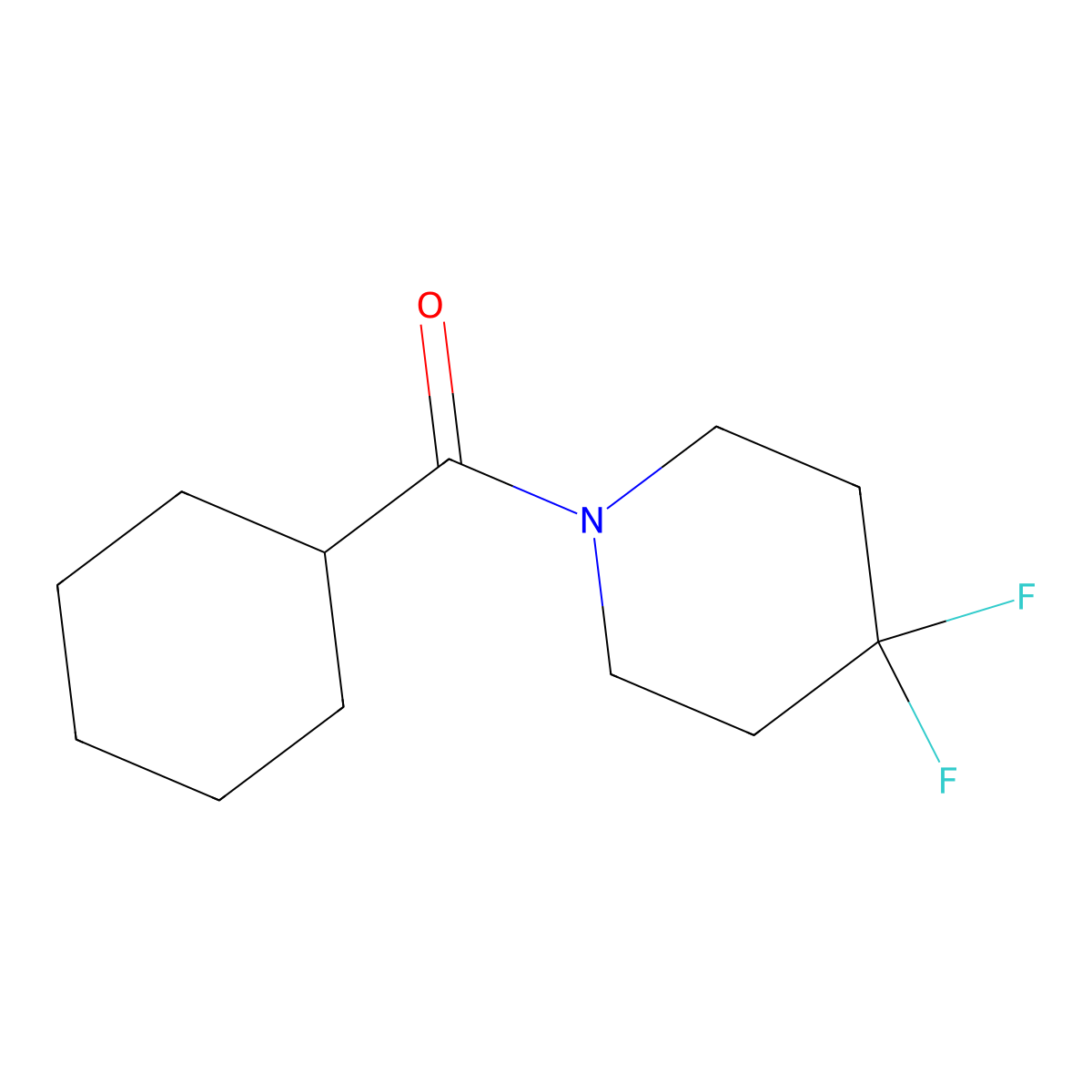 Cyclohexyl(4,4-difluoropiperidin-1-yl)methanone molecular structure, CAS 2034512-07-5