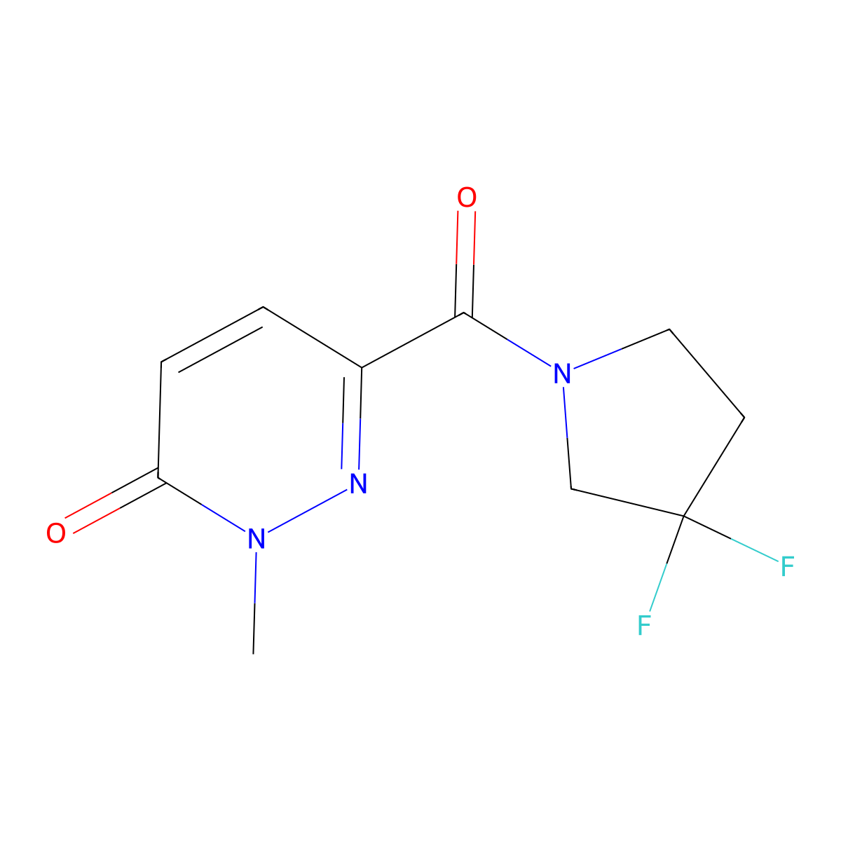 6-(3,3-difluoropyrrolidine-1-carbonyl)-2-methylpyridazin-3(2H)-one molecular structure, CAS 2034512-15-5