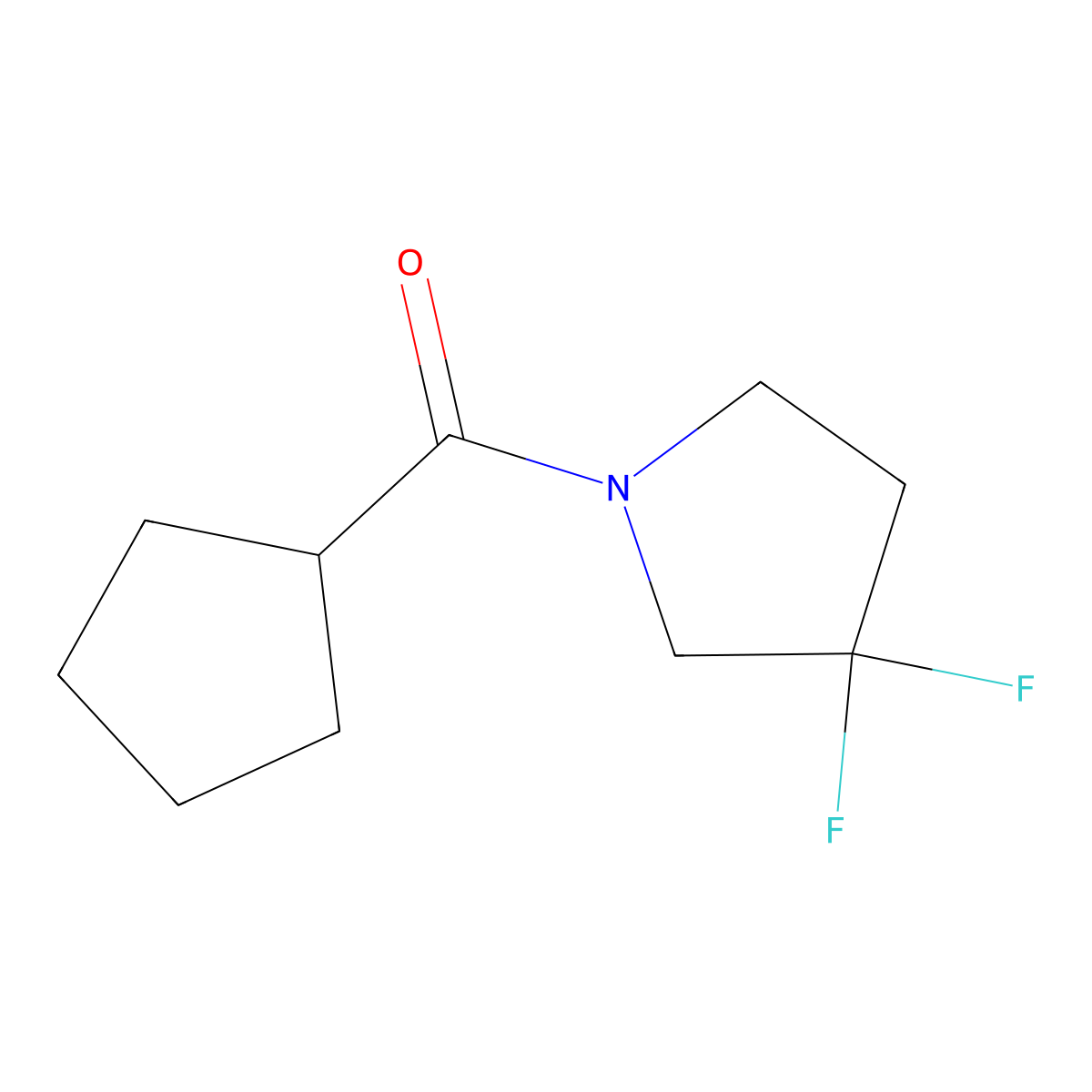 Cyclopentyl(3,3-difluoropyrrolidin-1-yl)methanone molecular structure, CAS 2034512-18-8
