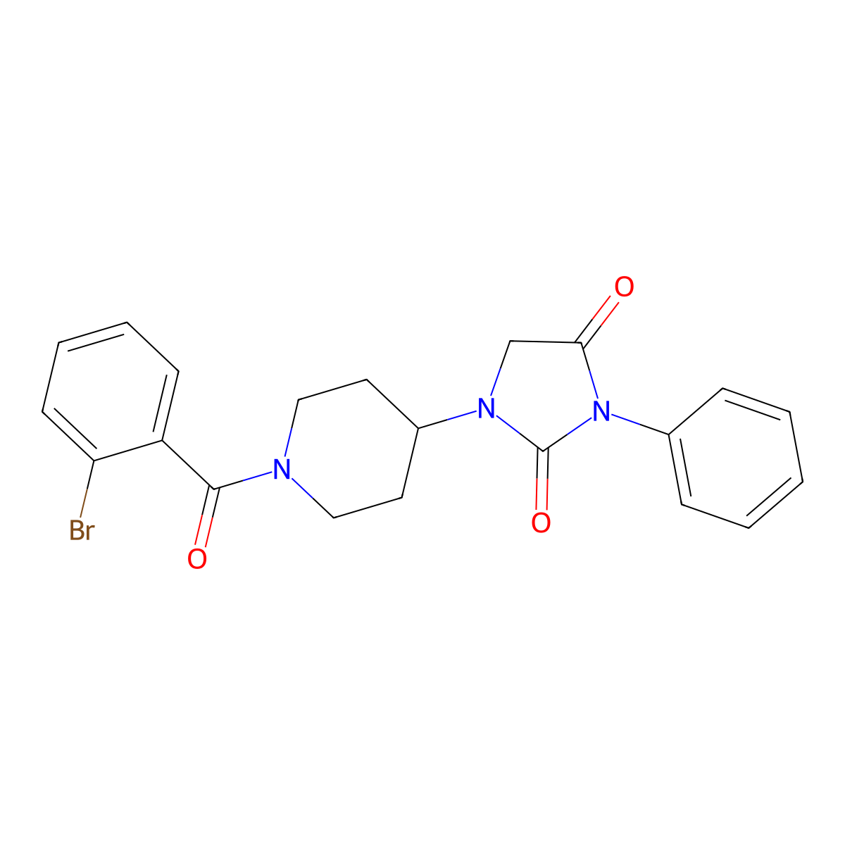 1-[1-(2-Bromobenzoyl)piperidin-4-yl]-3-phenylimidazolidine-2,4-dione molecular structure, CAS 2034512-50-8