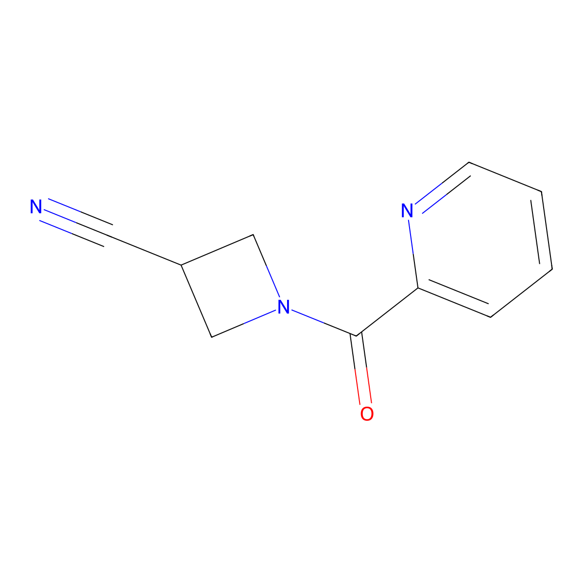 1-Picolinoylazetidine-3-carbonitrile molecular structure, CAS 2034512-70-2