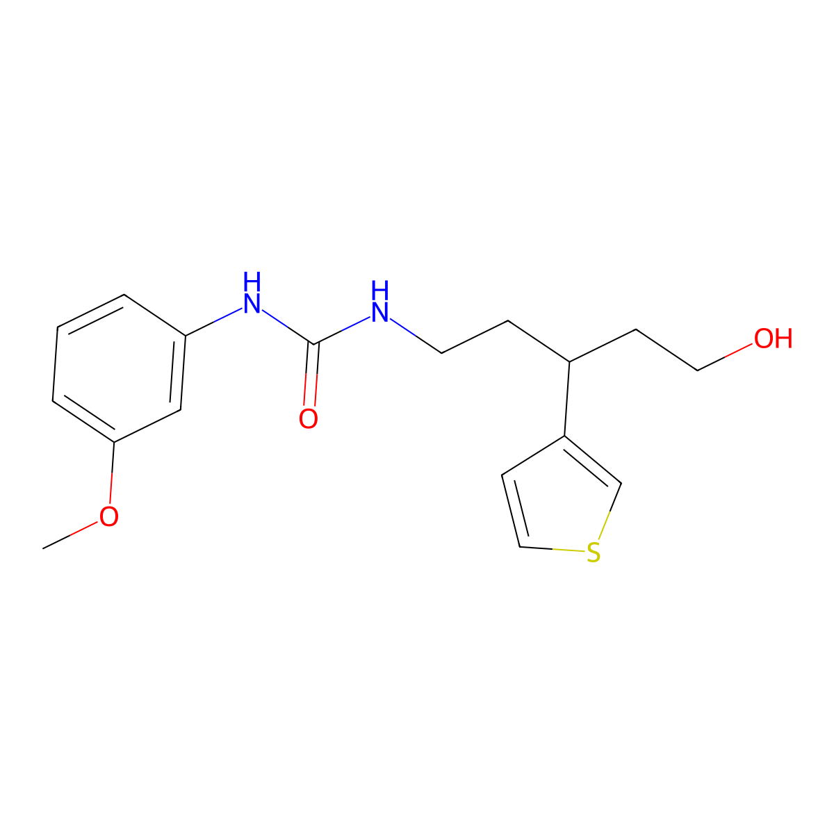 1-(5-Hydroxy-3-(thiophen-3-yl)pentyl)-3-(3-methoxyphenyl)urea molecular structure, CAS 2034512-79-1