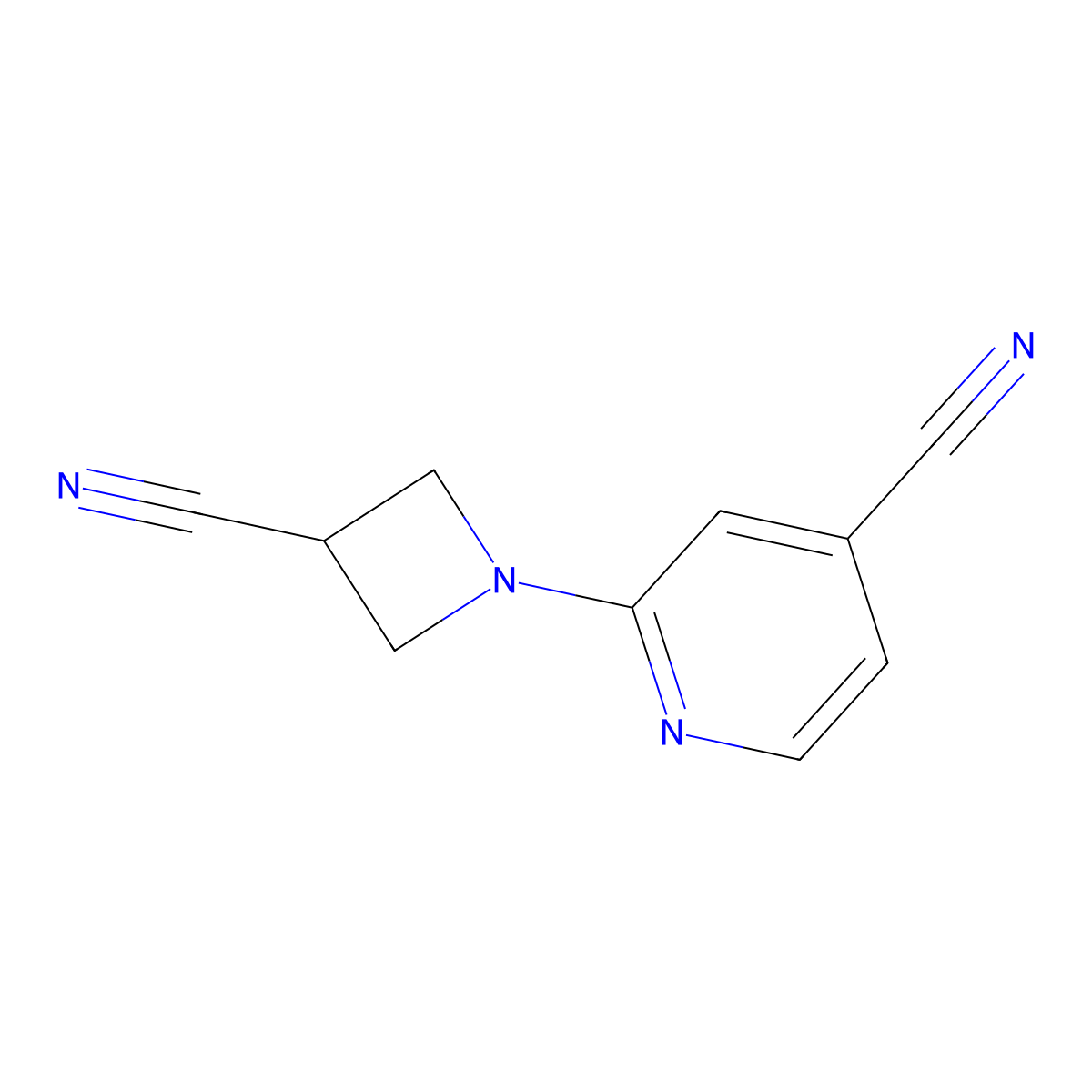 2-(3-Cyanoazetidin-1-yl)isonicotinonitrile molecular structure, CAS 2034512-97-3