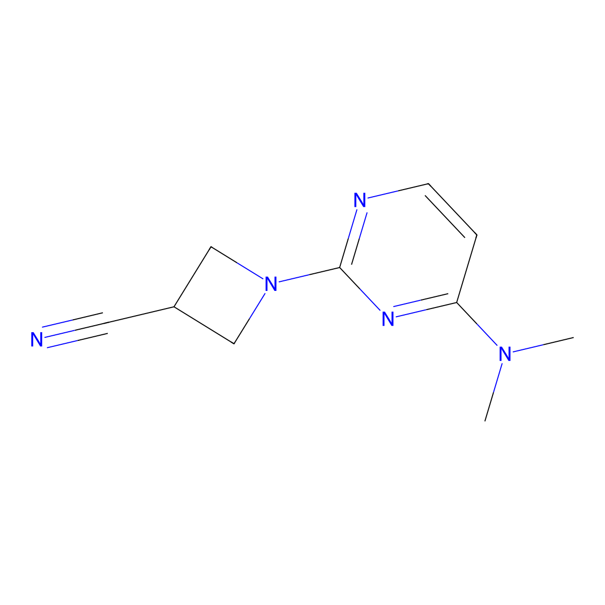 1-[4-(Dimethylamino)pyrimidin-2-yl]azetidine-3-carbonitrile molecular structure, CAS 2034513-20-5