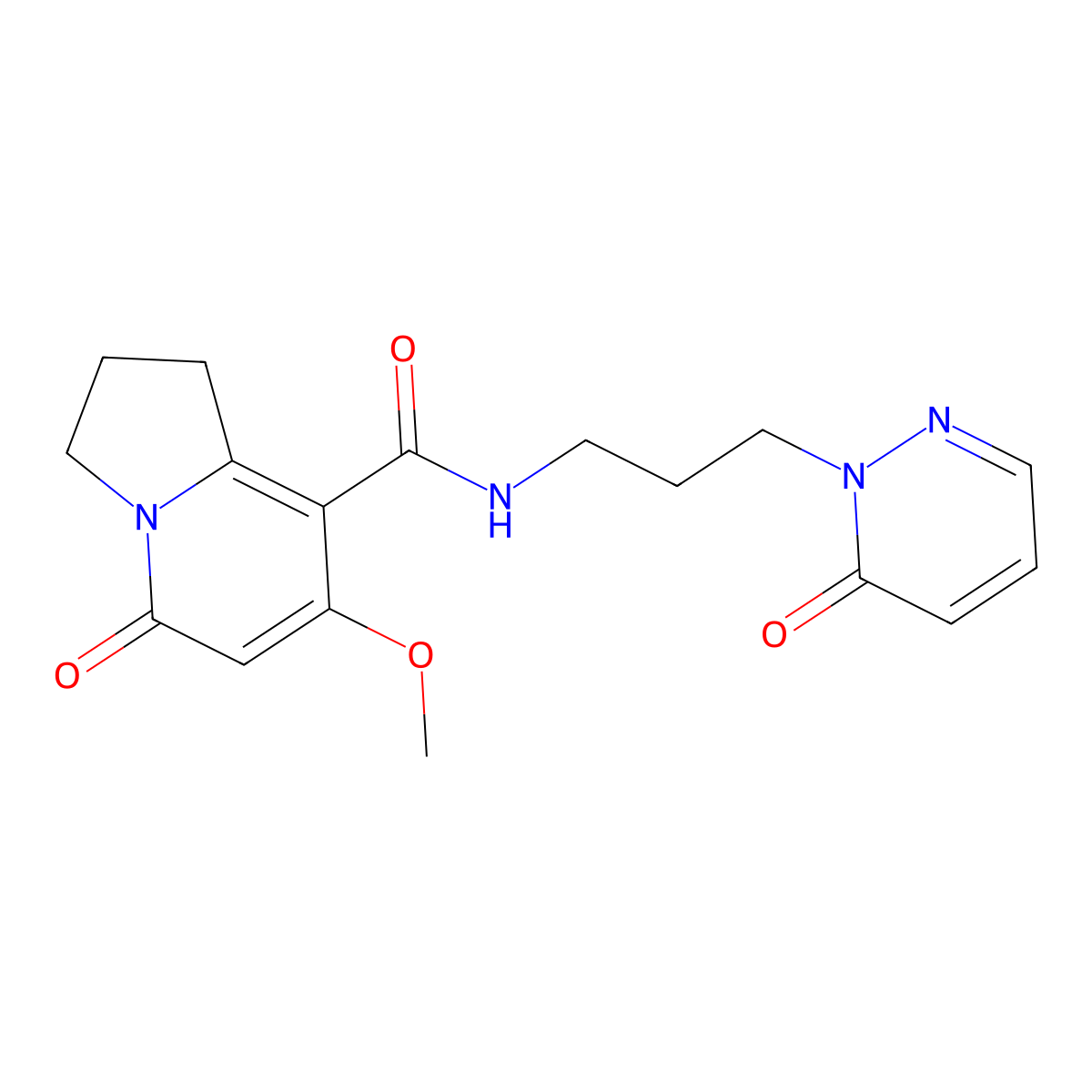 7-methoxy-5-oxo-N-(3-(6-oxopyridazin-1(6H)-yl)propyl)-1,2,3,5-tetrahydroindolizine-8-carboxamide molecular structure, CAS 2034513-48-7