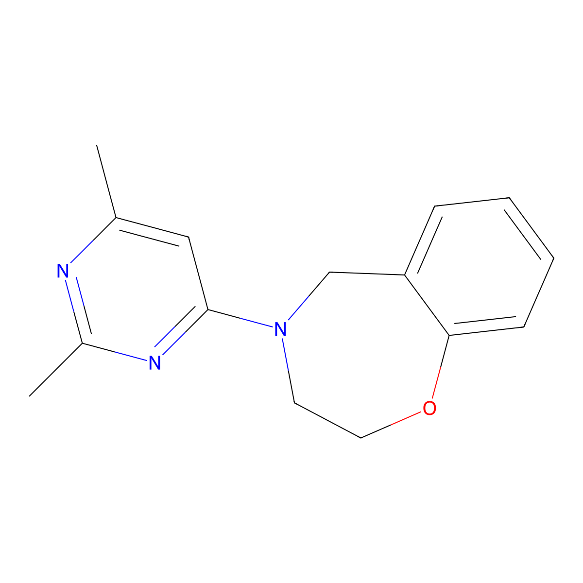 4-(2,6-Dimethylpyrimidin-4-yl)-2,3,4,5-tetrahydrobenzo[f][1,4]oxazepine molecular structure, CAS 2034513-81-8