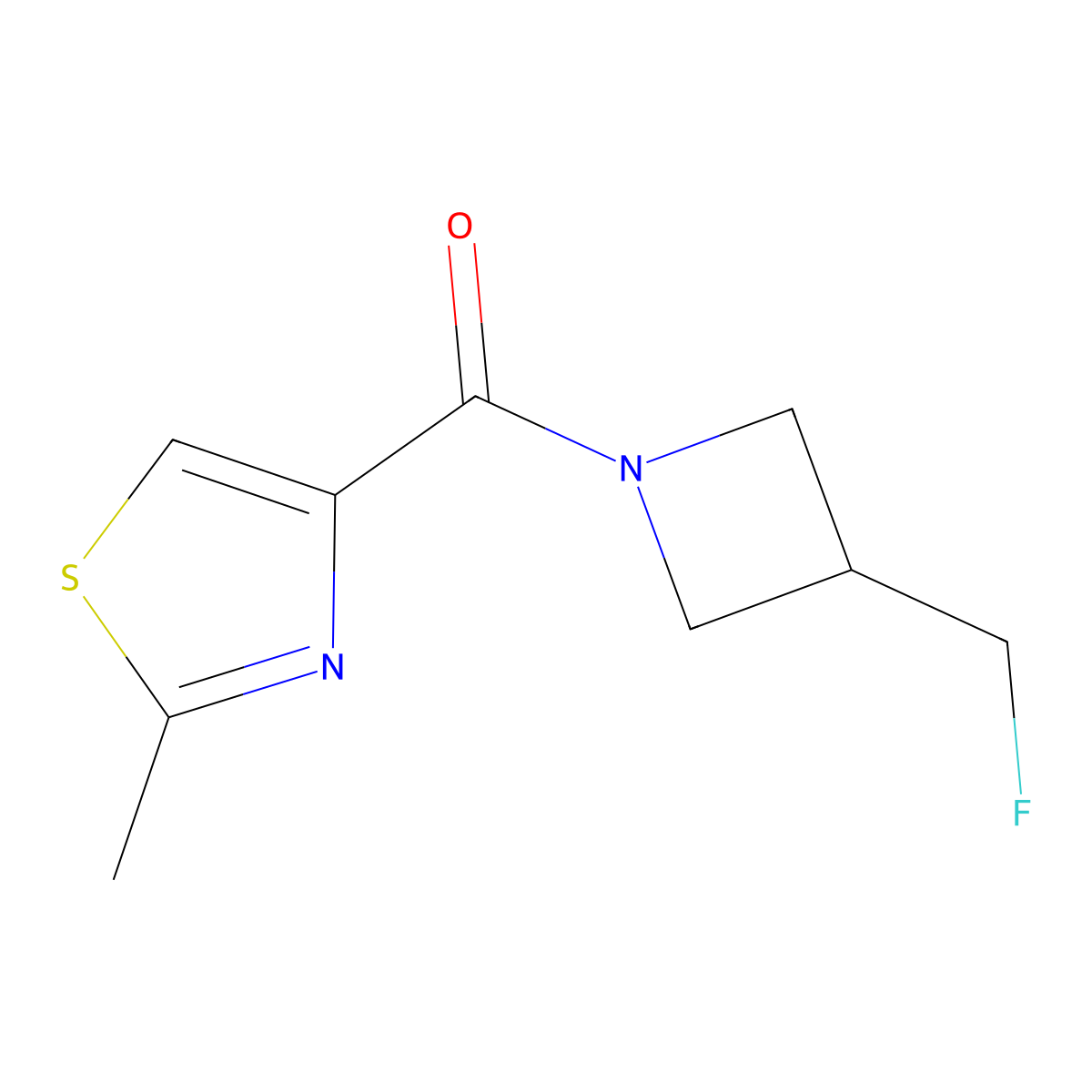 (3-(Fluoromethyl)azetidin-1-yl)(2-methylthiazol-4-yl)methanone molecular structure, CAS 2034514-05-9