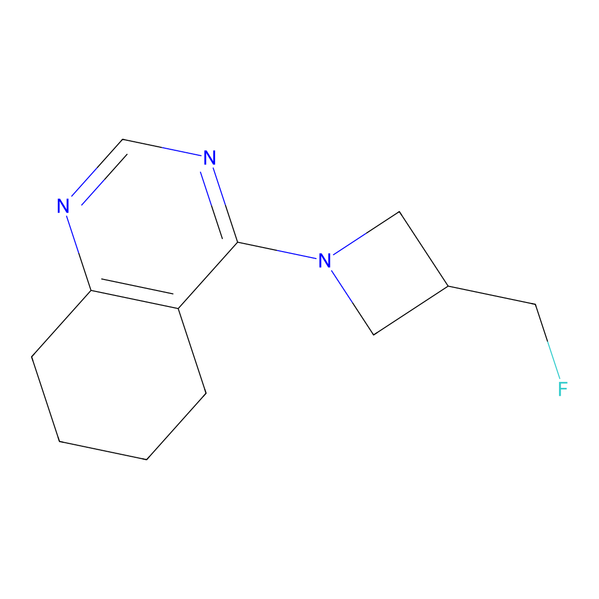 4-[3-(Fluoromethyl)azetidin-1-yl]-5,6,7,8-tetrahydroquinazoline molecular structure, CAS 2034514-39-9