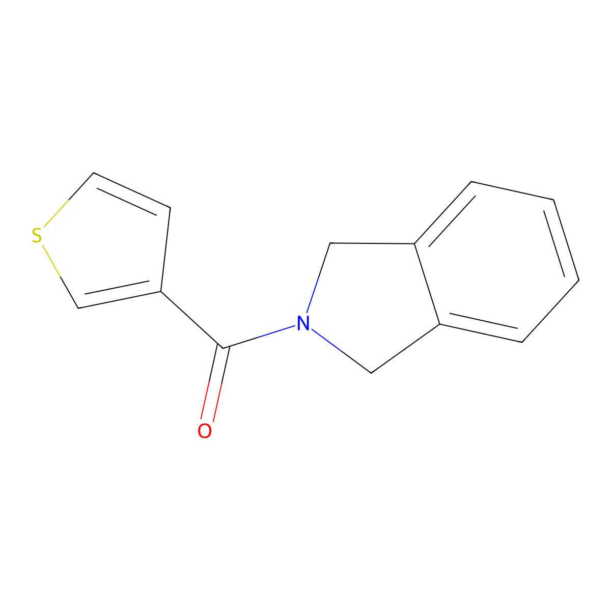 Isoindolin-2-yl(thiophen-3-yl)methanone molecular structure, CAS 2034514-63-9