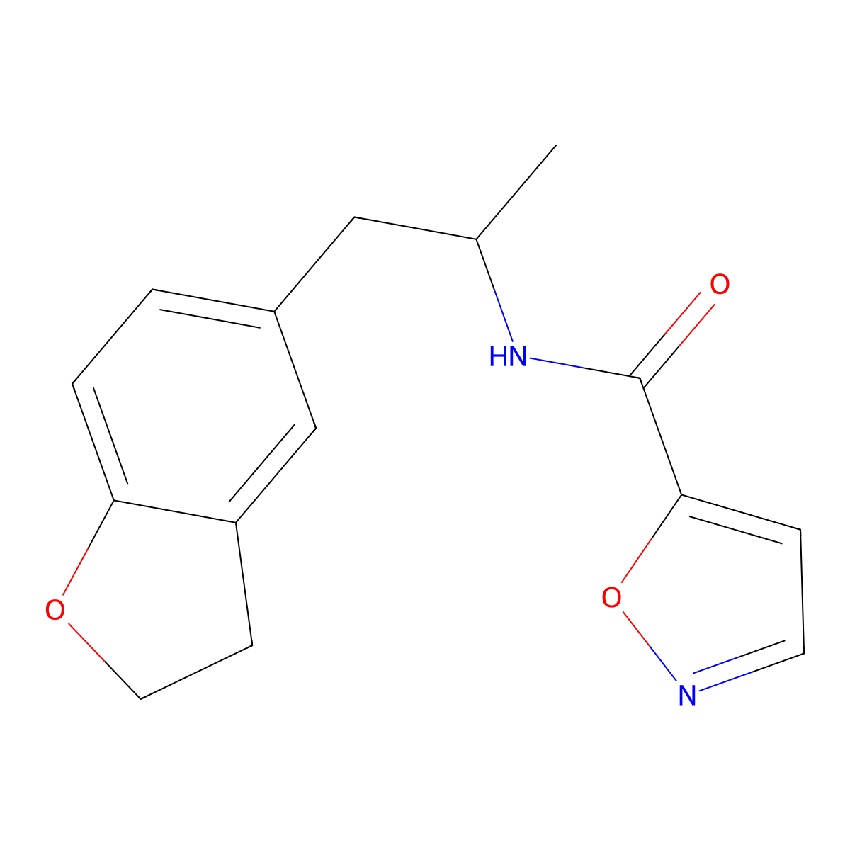 N-(1-(2,3-dihydrobenzofuran-5-yl)propan-2-yl)isoxazole-5-carboxamide molecular structure, CAS 2034514-90-2