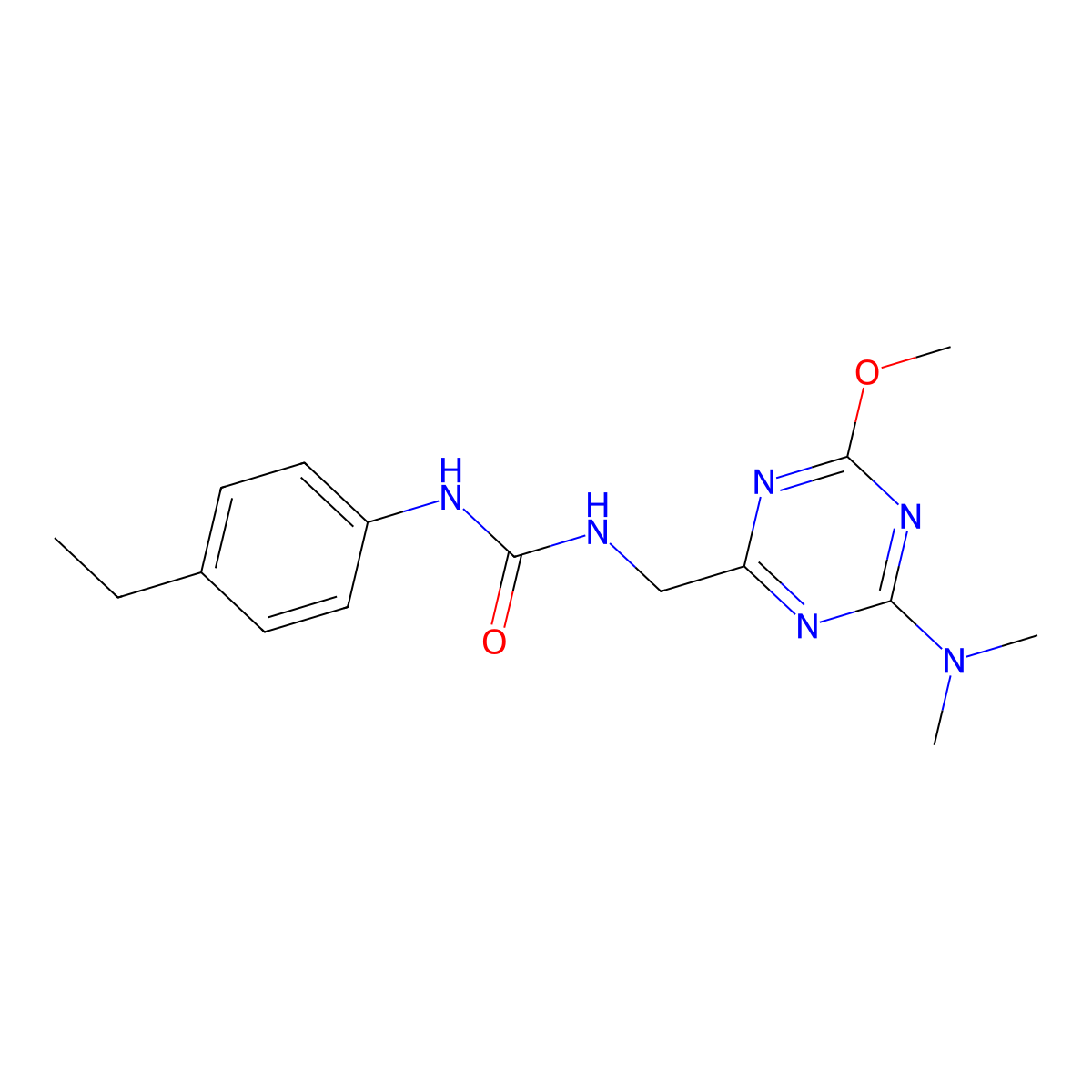 3-{[4-(Dimethylamino)-6-methoxy-1,3,5-triazin-2-yl]methyl}-1-(4-ethylphenyl)urea molecular structure, CAS 2034515-04-1
