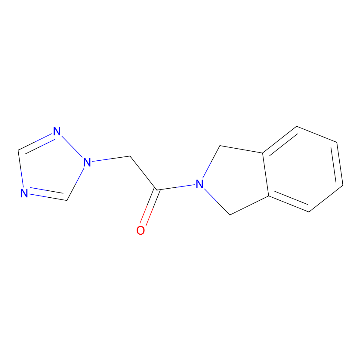 1-(isoindolin-2-yl)-2-(1H-1,2,4-triazol-1-yl)ethanone molecular structure, CAS 2034515-15-4