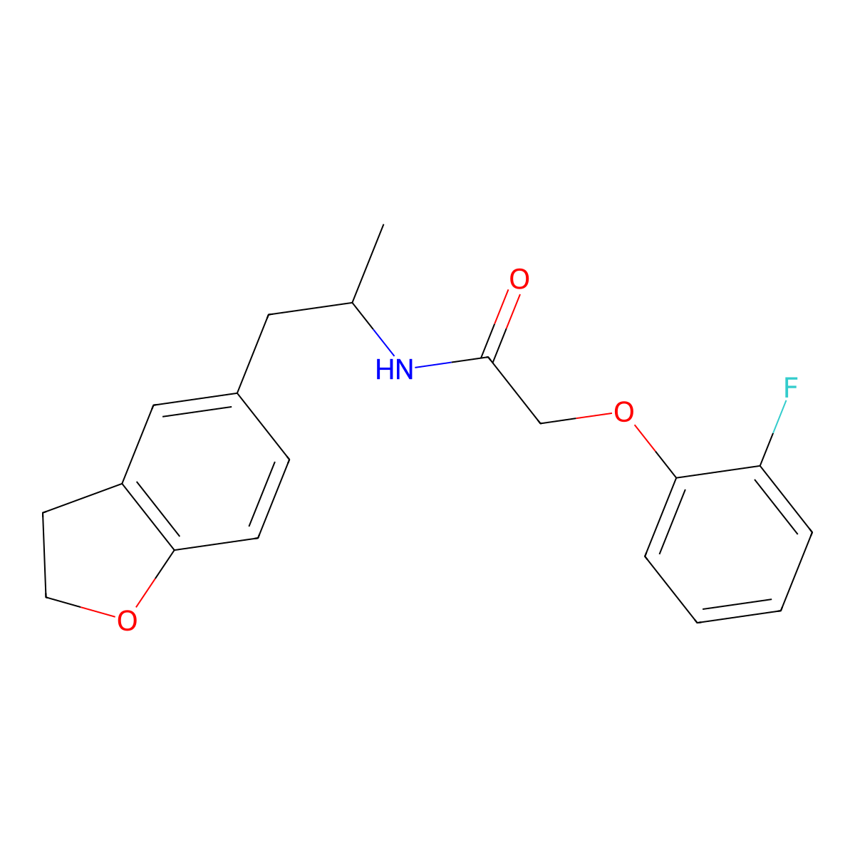 N-(1-(2,3-dihydrobenzofuran-5-yl)propan-2-yl)-2-(2-fluorophenoxy)acetamide molecular structure, CAS 2034515-22-3