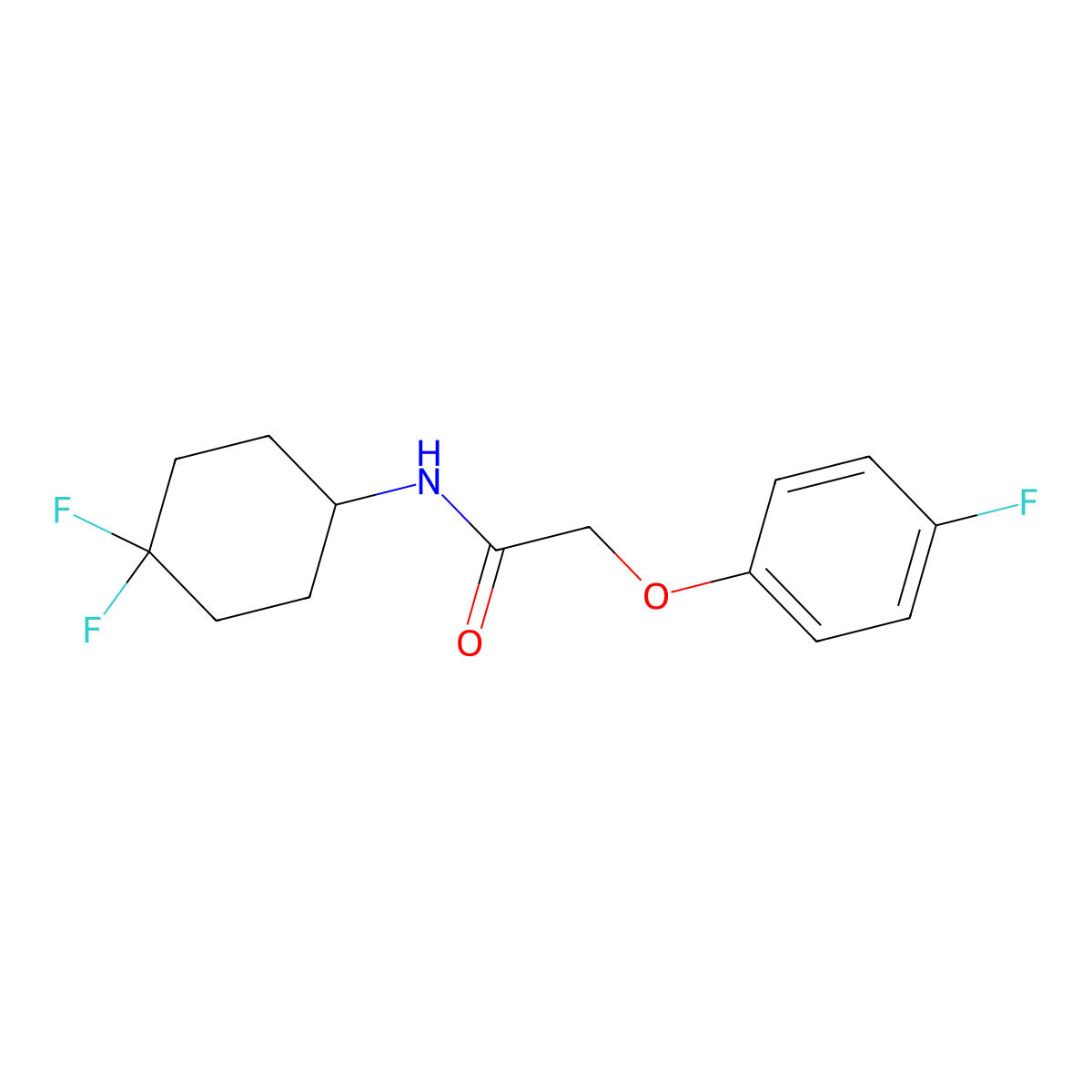 N-(4,4-difluorocyclohexyl)-2-(4-fluorophenoxy)acetamide molecular structure, CAS 2034515-24-5