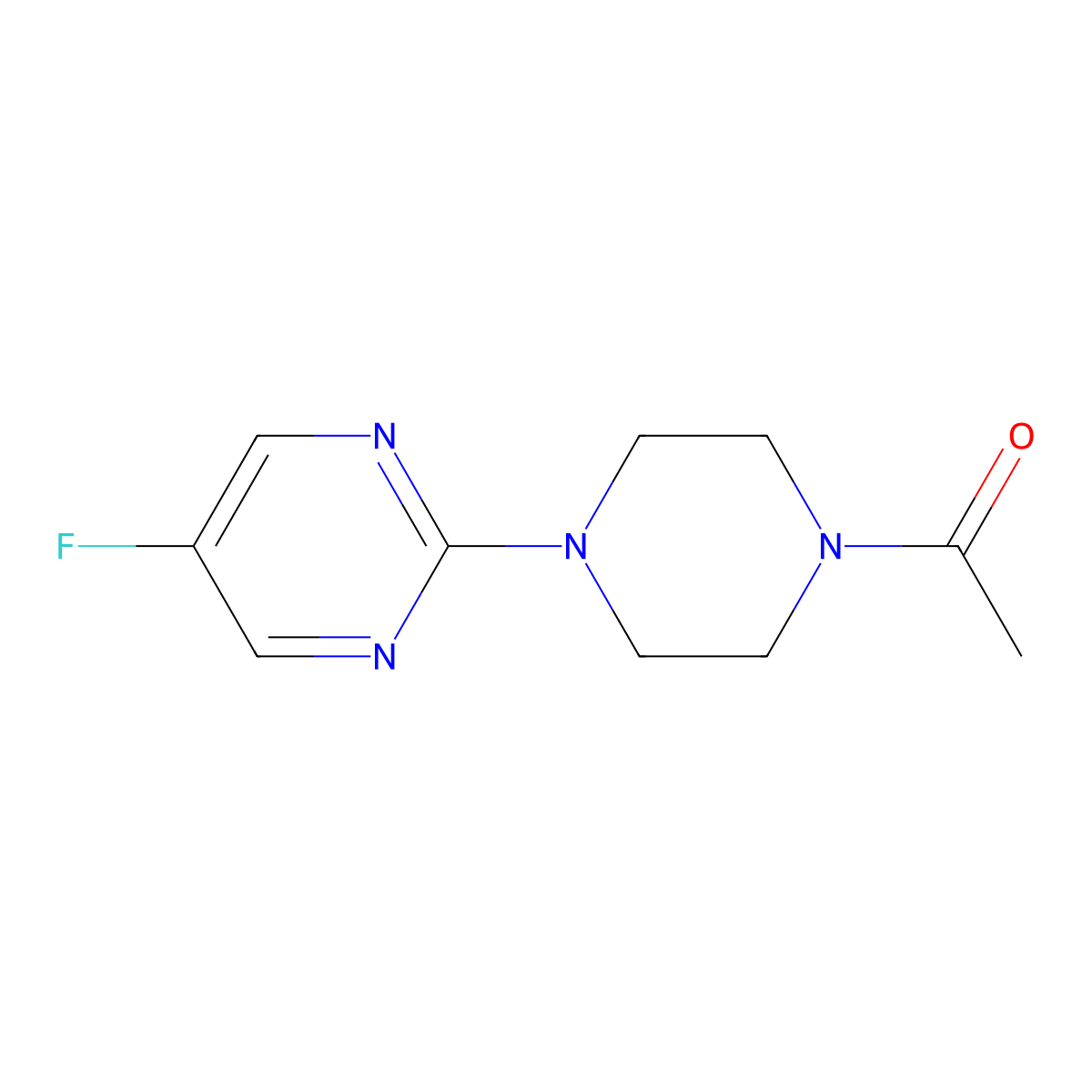 1-(4-(5-Fluoropyrimidin-2-yl)piperazin-1-yl)ethanone molecular structure, CAS 2034515-28-9