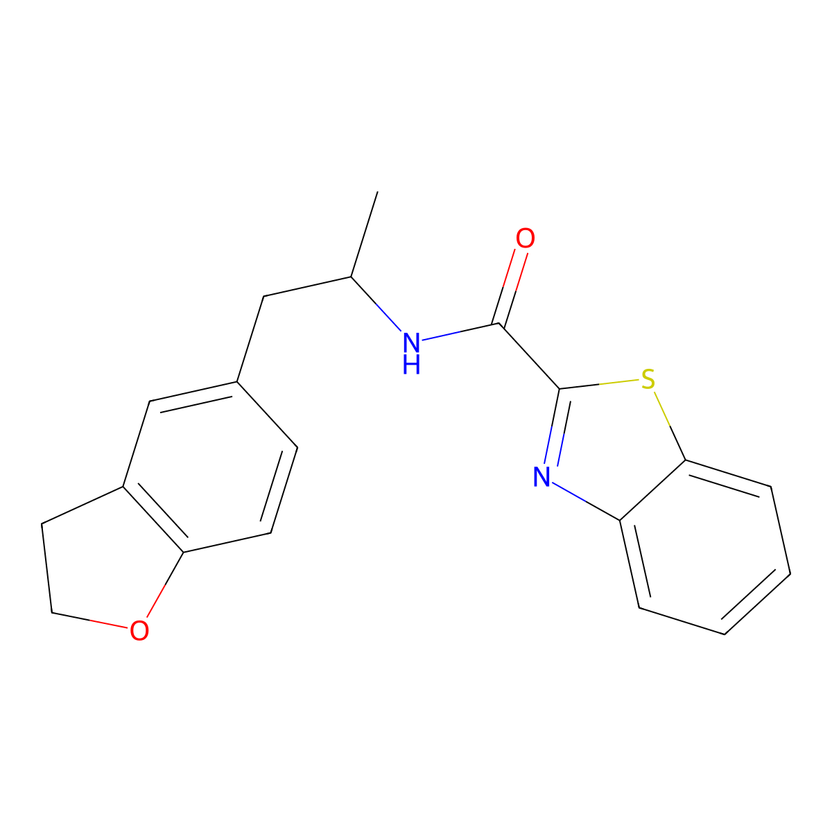 N-(1-(2,3-dihydrobenzofuran-5-yl)propan-2-yl)benzo[d]thiazole-2-carboxamide molecular structure, CAS 2034515-30-3