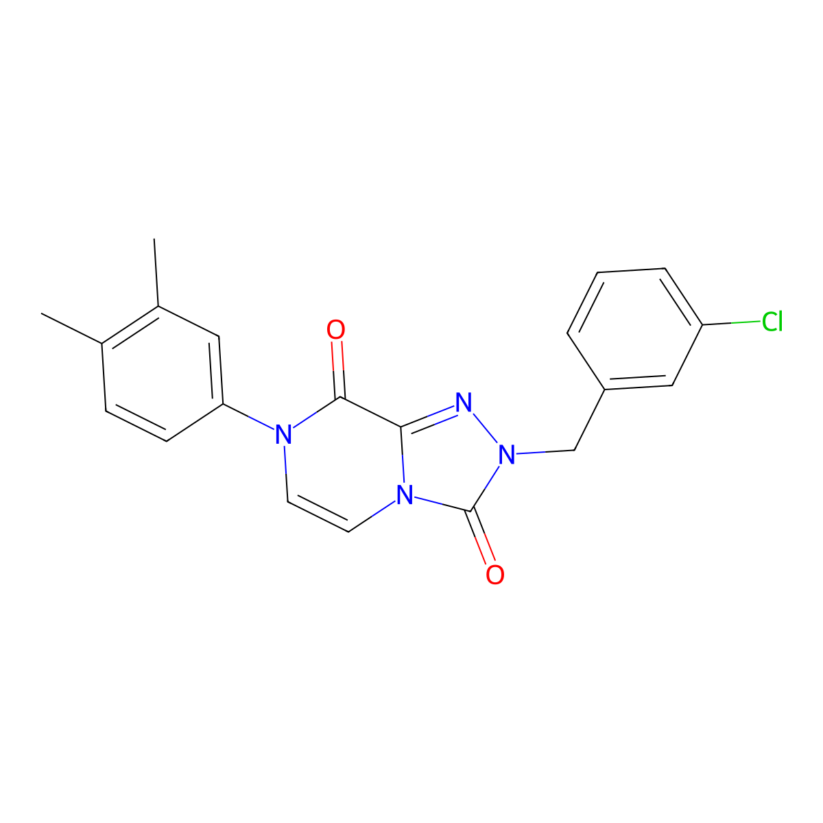 2-(3-chlorobenzyl)-7-(3,4-dimethylphenyl)-[1,2,4]triazolo[4,3-a]pyrazine-3,8(2H,7H)-dione molecular structure, CAS 2034515-41-6