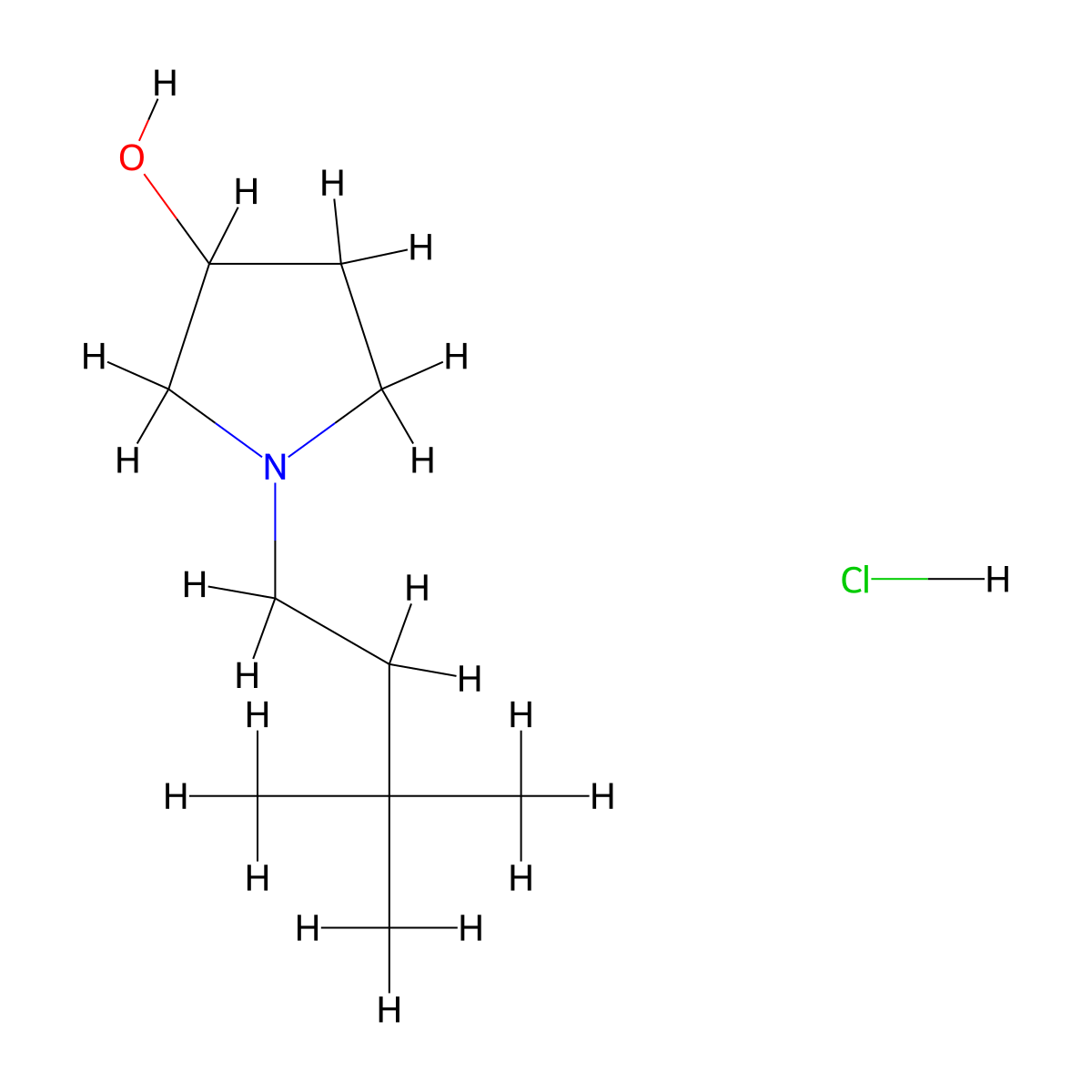 1-(3,3-Dimethylbutyl)pyrrolidin-3-ol hydrochloride molecular structure, CAS 2034515-43-8