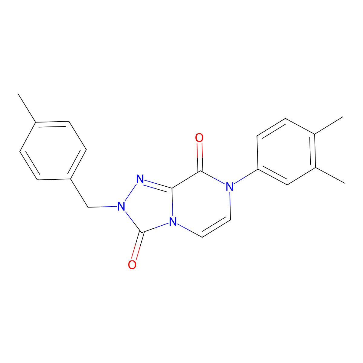7-(3,4-dimethylphenyl)-2-(4-methylbenzyl)-[1,2,4]triazolo[4,3-a]pyrazine-3,8(2H,7H)-dione molecular structure, CAS 2034515-45-0