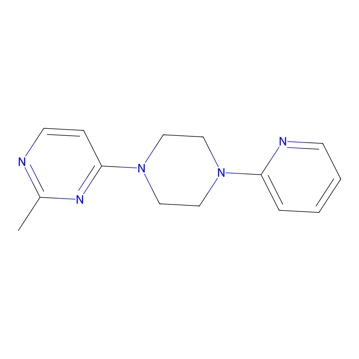 2-Methyl-4-[4-(pyridin-2-yl)piperazin-1-yl]pyrimidine molecular structure, CAS 2034515-64-3