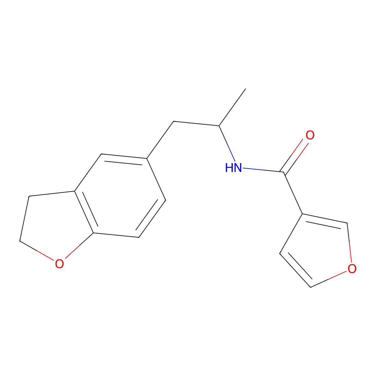 N-(1-(2,3-dihydrobenzofuran-5-yl)propan-2-yl)furan-3-carboxamide molecular structure, CAS 2034515-70-1
