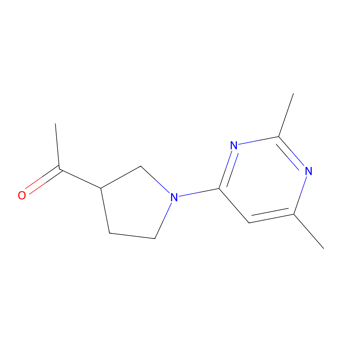 1-(1-(2,6-Dimethylpyrimidin-4-yl)pyrrolidin-3-yl)ethanone molecular structure, CAS 2034515-83-6