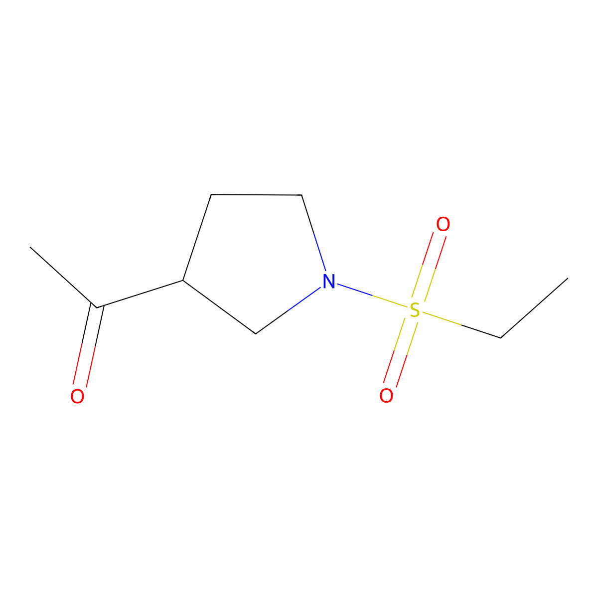 1-(1-(Ethylsulfonyl)pyrrolidin-3-yl)ethanone molecular structure, CAS 2034515-88-1