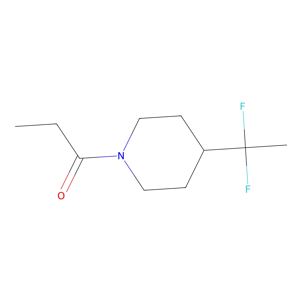 1-(4-(1,1-Difluoroethyl)piperidin-1-yl)propan-1-one molecular structure, CAS 2034515-96-1