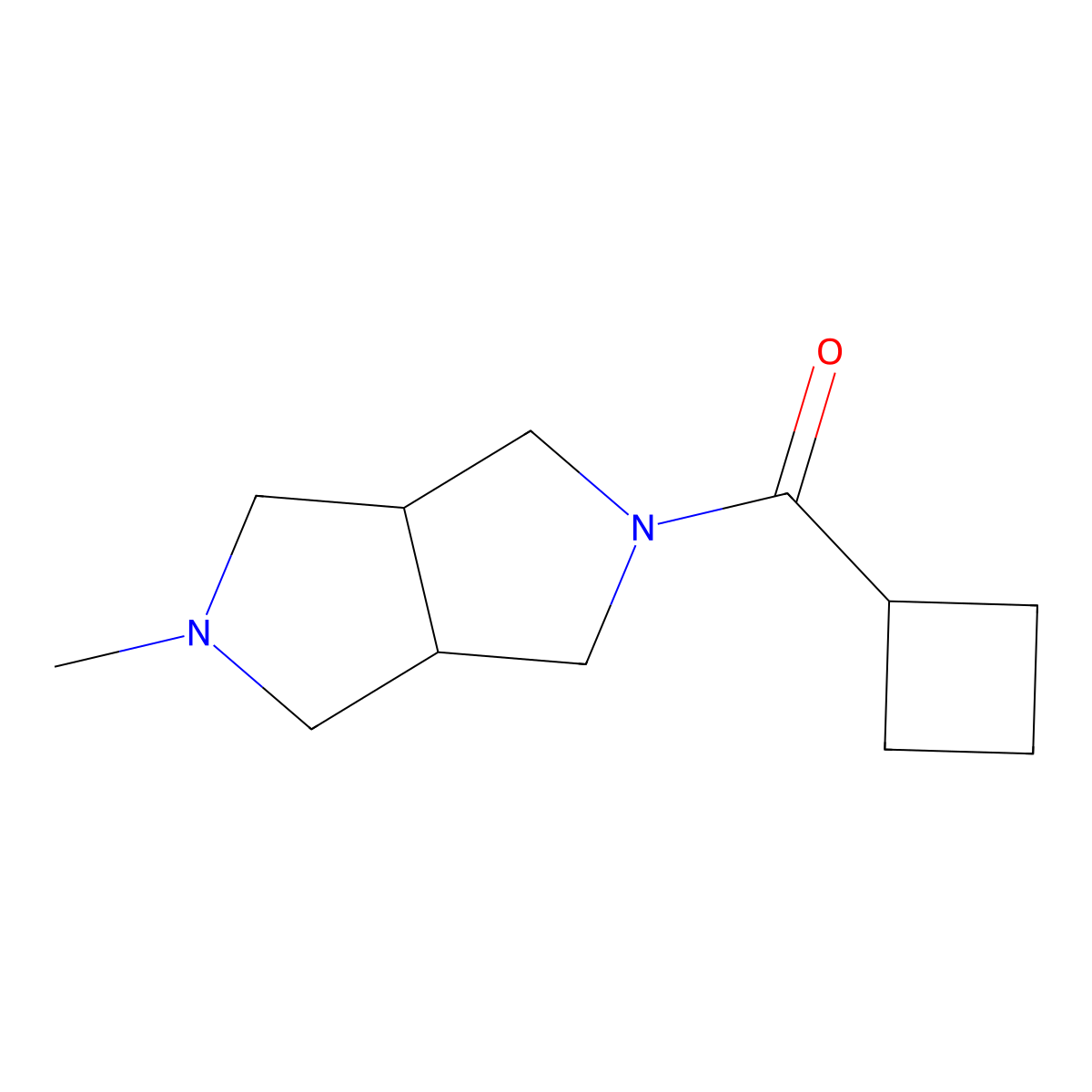 cyclobutyl(5-methylhexahydropyrrolo[3,4-c]pyrrol-2(1H)-yl)methanone molecular structure, CAS 2034516-14-6