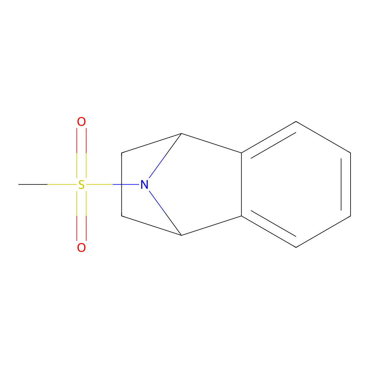11-Methanesulfonyl-11-azatricyclo[6.2.1.0^{2,7}]undeca-2(7),3,5-triene molecular structure, CAS 2034516-34-0
