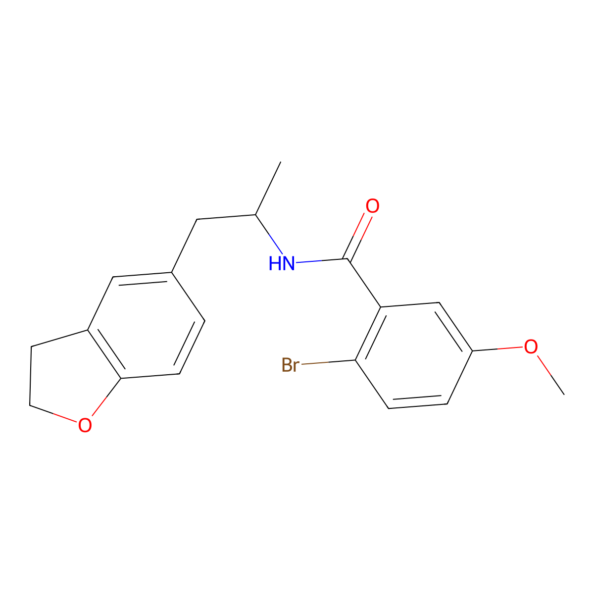 2-bromo-N-(1-(2,3-dihydrobenzofuran-5-yl)propan-2-yl)-5-methoxybenzamide molecular structure, CAS 2034516-54-4