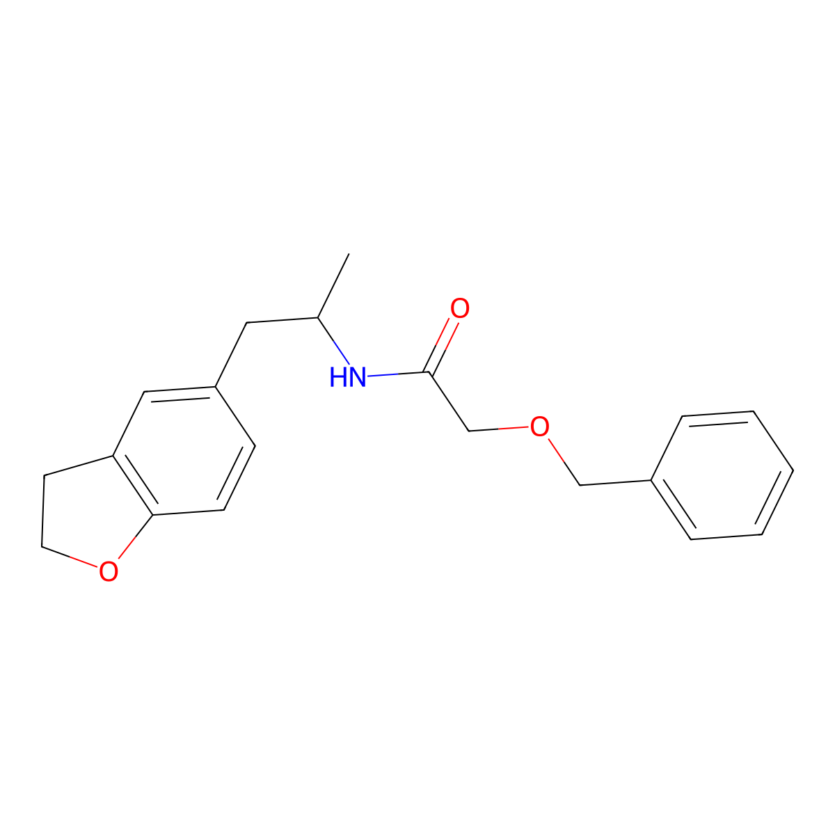 2-(benzyloxy)-N-(1-(2,3-dihydrobenzofuran-5-yl)propan-2-yl)acetamide molecular structure, CAS 2034516-58-8
