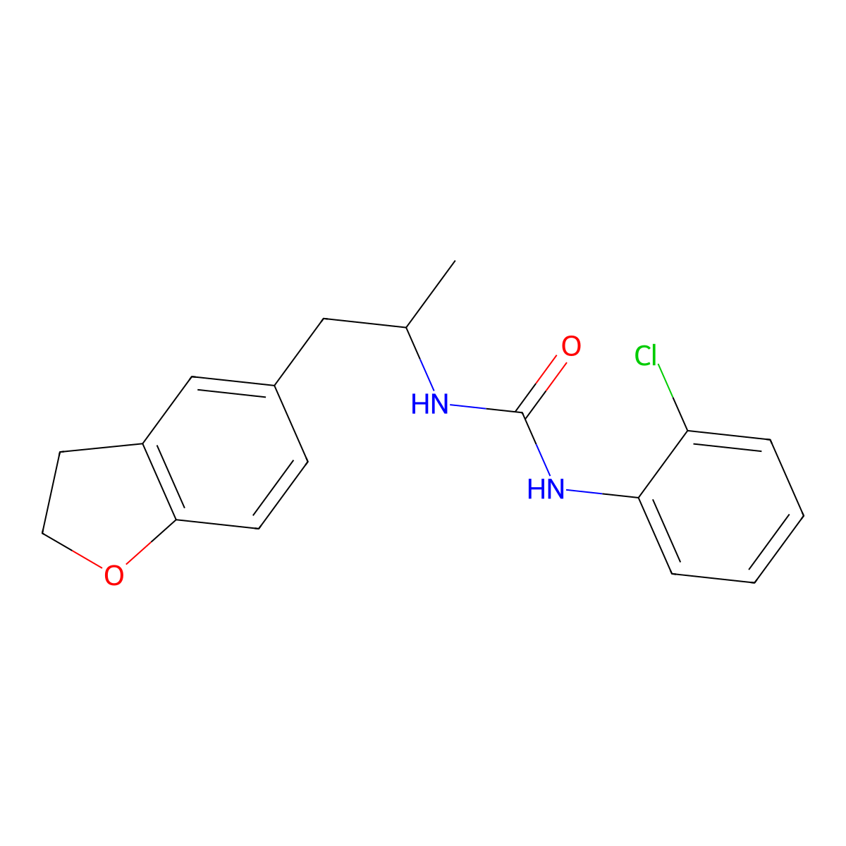 1-(2-Chlorophenyl)-3-(1-(2,3-dihydrobenzofuran-5-yl)propan-2-yl)urea molecular structure, CAS 2034516-65-7