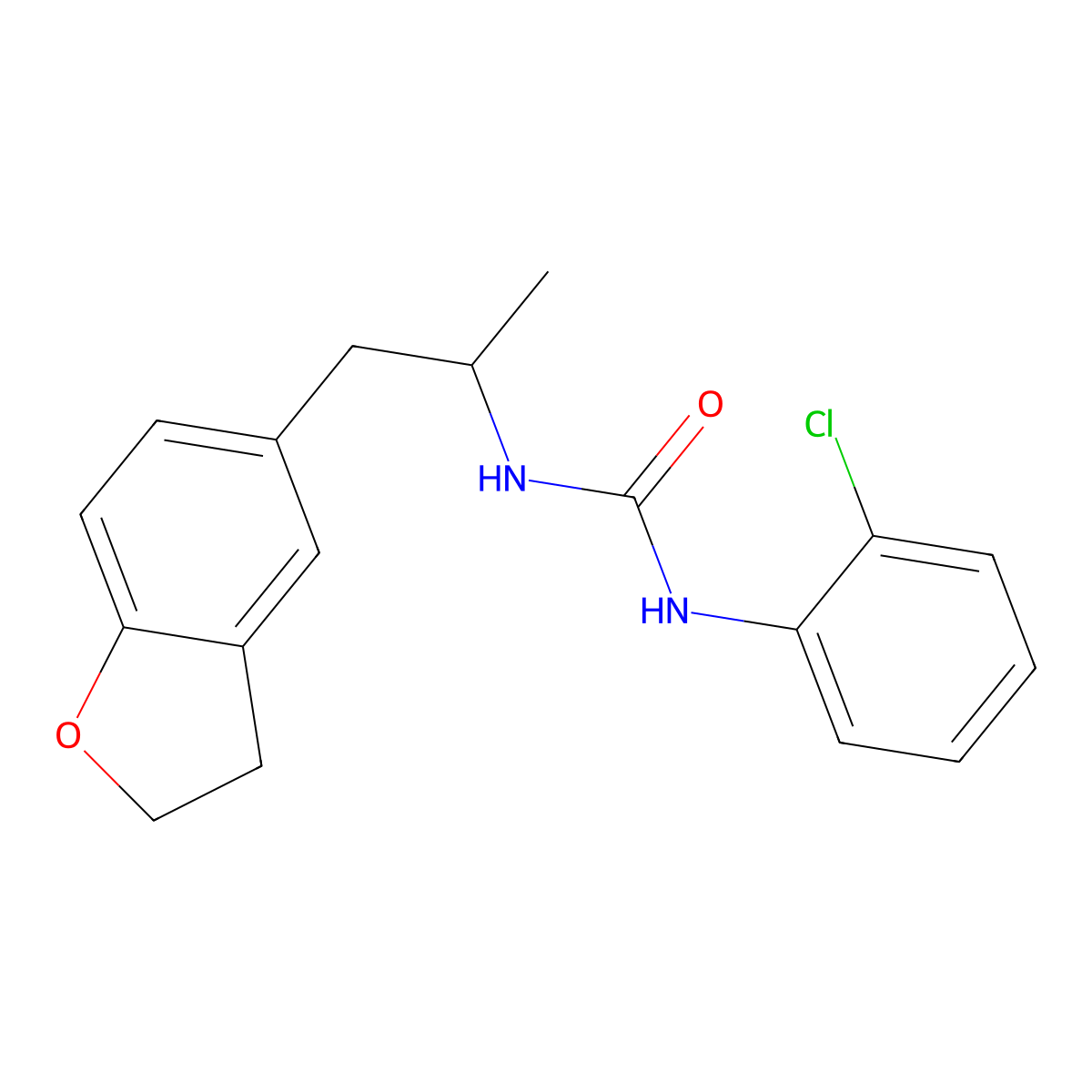 1-(2-Chlorophenyl)-3-(1-(2,3-dihydrobenzofuran-5-yl)propan-2-yl)urea molecular structure, CAS 2034516-65-7