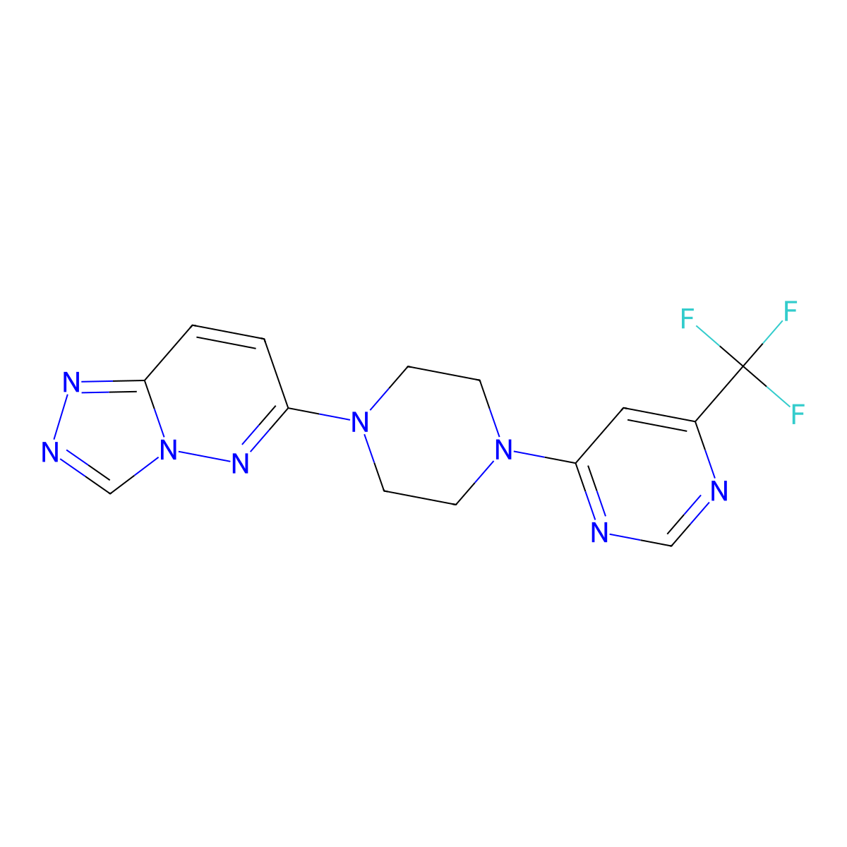 4-(4-{[1,2,4]Triazolo[4,3-b]pyridazin-6-yl}piperazin-1-yl)-6-(trifluoromethyl)pyrimidine molecular structure, CAS 2034516-91-9