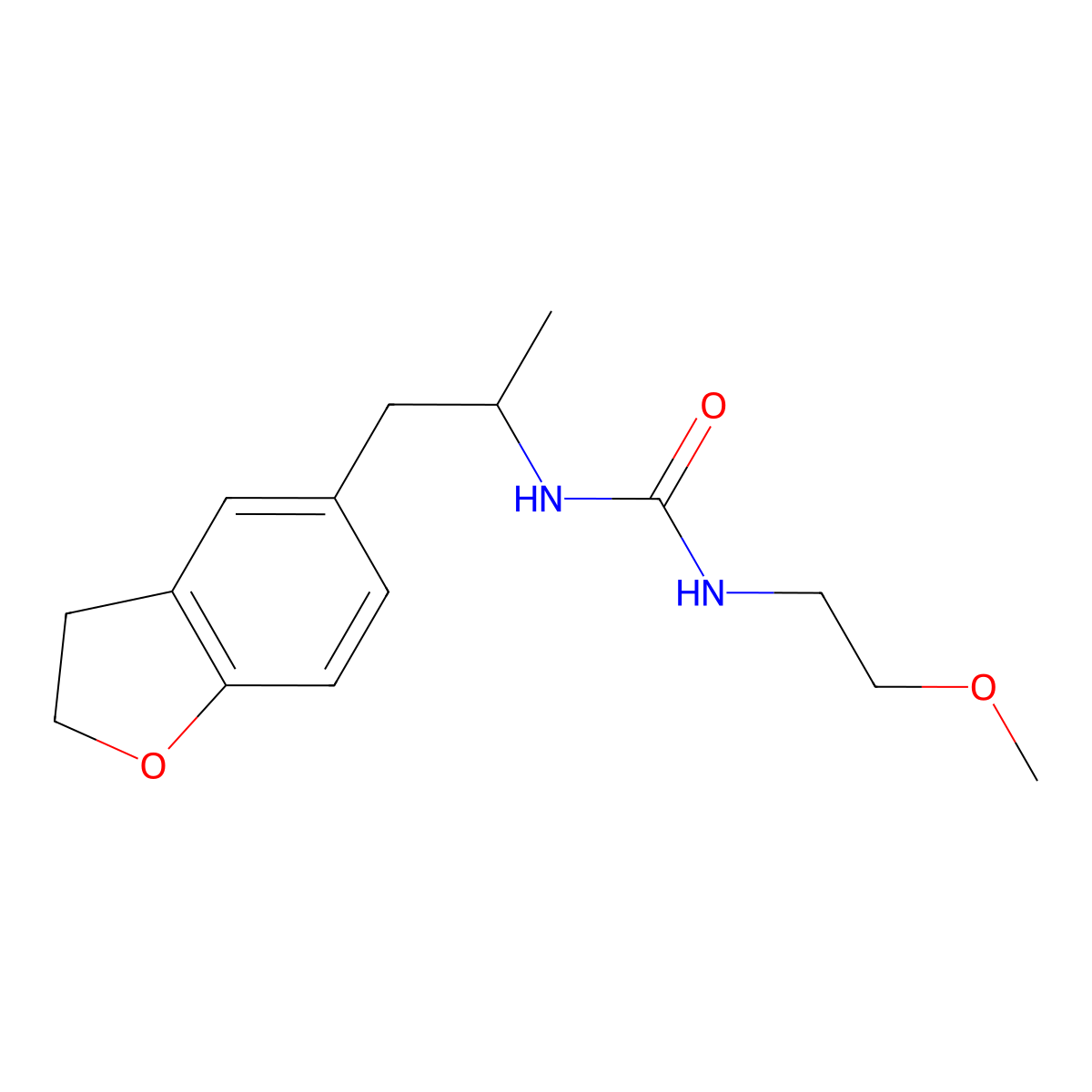 1-(1-(2,3-Dihydrobenzofuran-5-yl)propan-2-yl)-3-(2-methoxyethyl)urea molecular structure, CAS 2034517-08-1