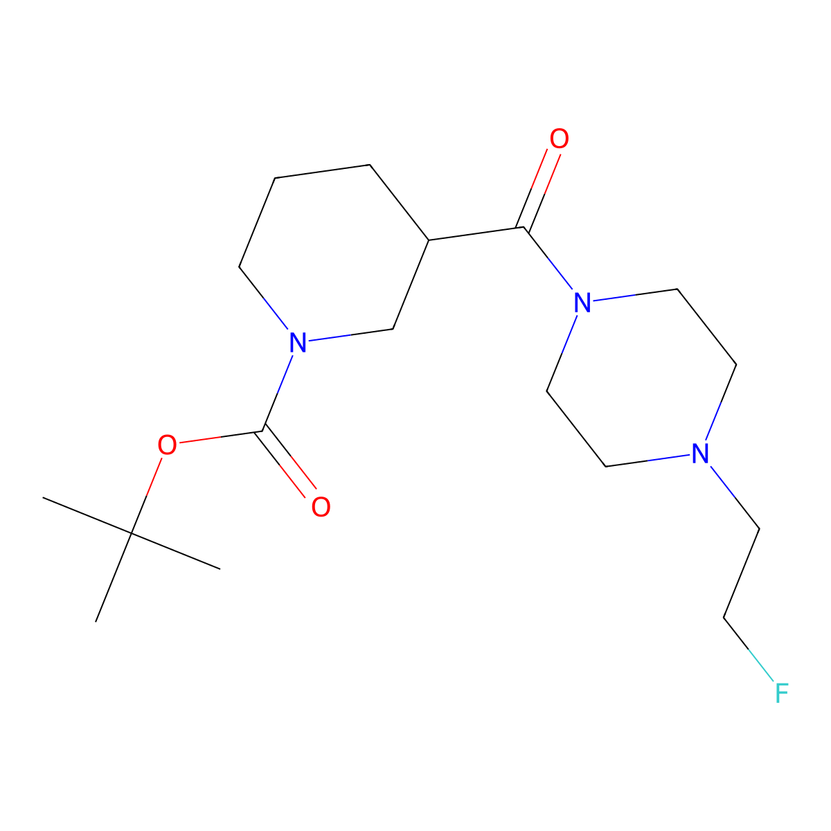 Tert-butyl 3-[4-(2-fluoroethyl)piperazine-1-carbonyl]piperidine-1-carboxylate molecular structure, CAS 2034517-14-9