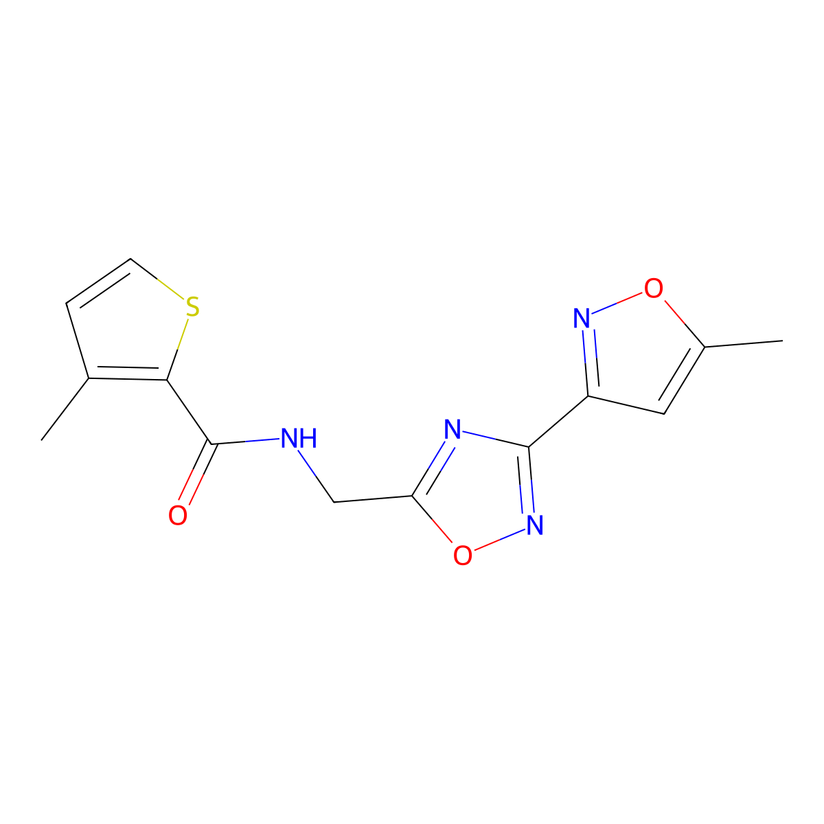 3-methyl-N-((3-(5-methylisoxazol-3-yl)-1,2,4-oxadiazol-5-yl)methyl)thiophene-2-carboxamide molecular structure, CAS 2034517-17-2