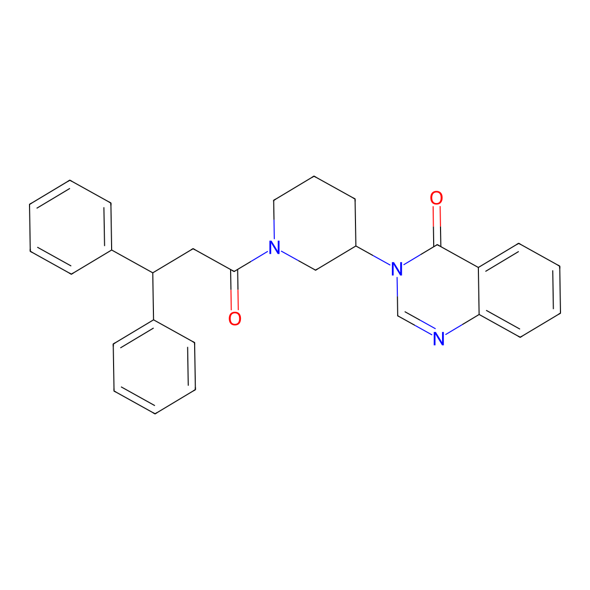 3-(1-(3,3-diphenylpropanoyl)piperidin-3-yl)quinazolin-4(3H)-one molecular structure, CAS 2034517-21-8