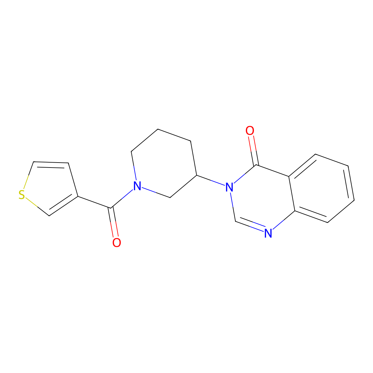 3-(1-(thiophene-3-carbonyl)piperidin-3-yl)quinazolin-4(3H)-one molecular structure, CAS 2034517-36-5