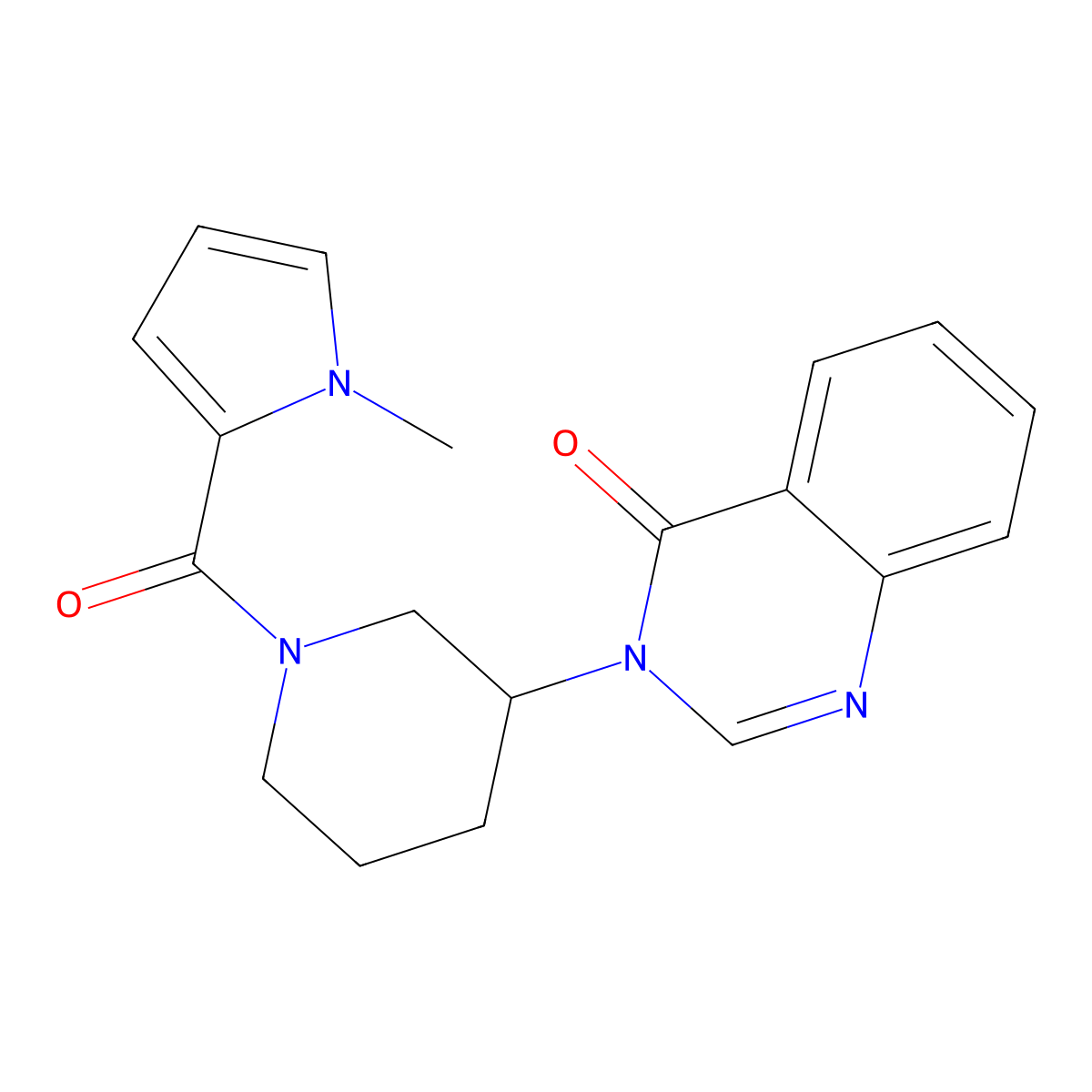 3-(1-(1-methyl-1H-pyrrole-2-carbonyl)piperidin-3-yl)quinazolin-4(3H)-one molecular structure, CAS 2034517-46-7