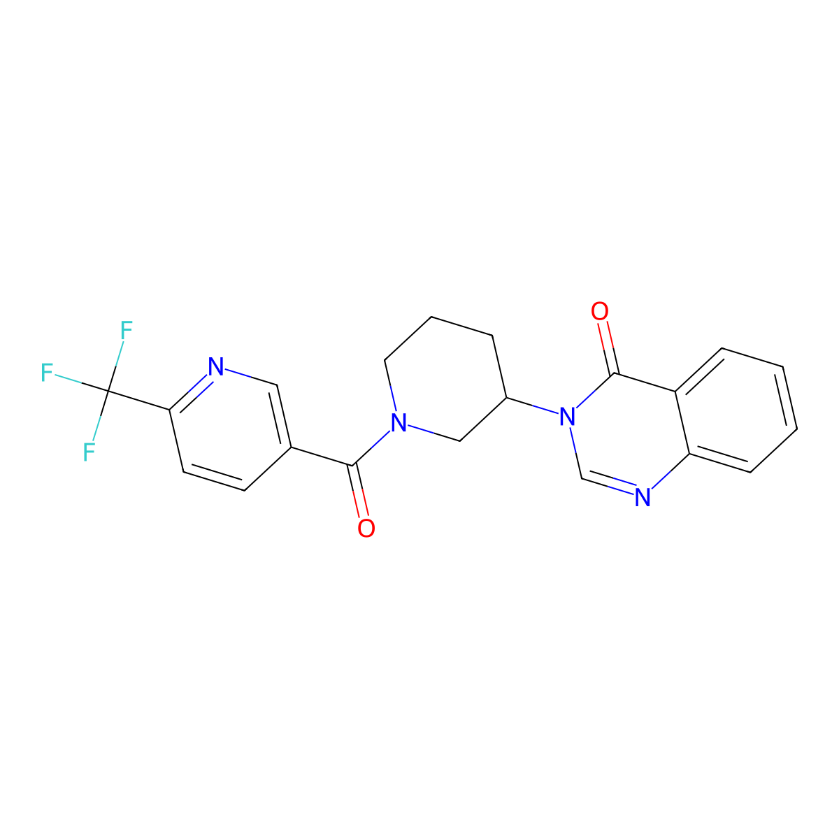 3-(1-(6-(trifluoromethyl)nicotinoyl)piperidin-3-yl)quinazolin-4(3H)-one molecular structure, CAS 2034517-60-5