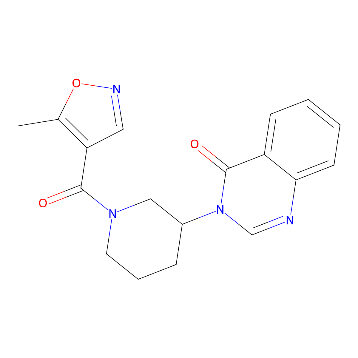 3-(1-(5-methylisoxazole-4-carbonyl)piperidin-3-yl)quinazolin-4(3H)-one molecular structure, CAS 2034517-71-8